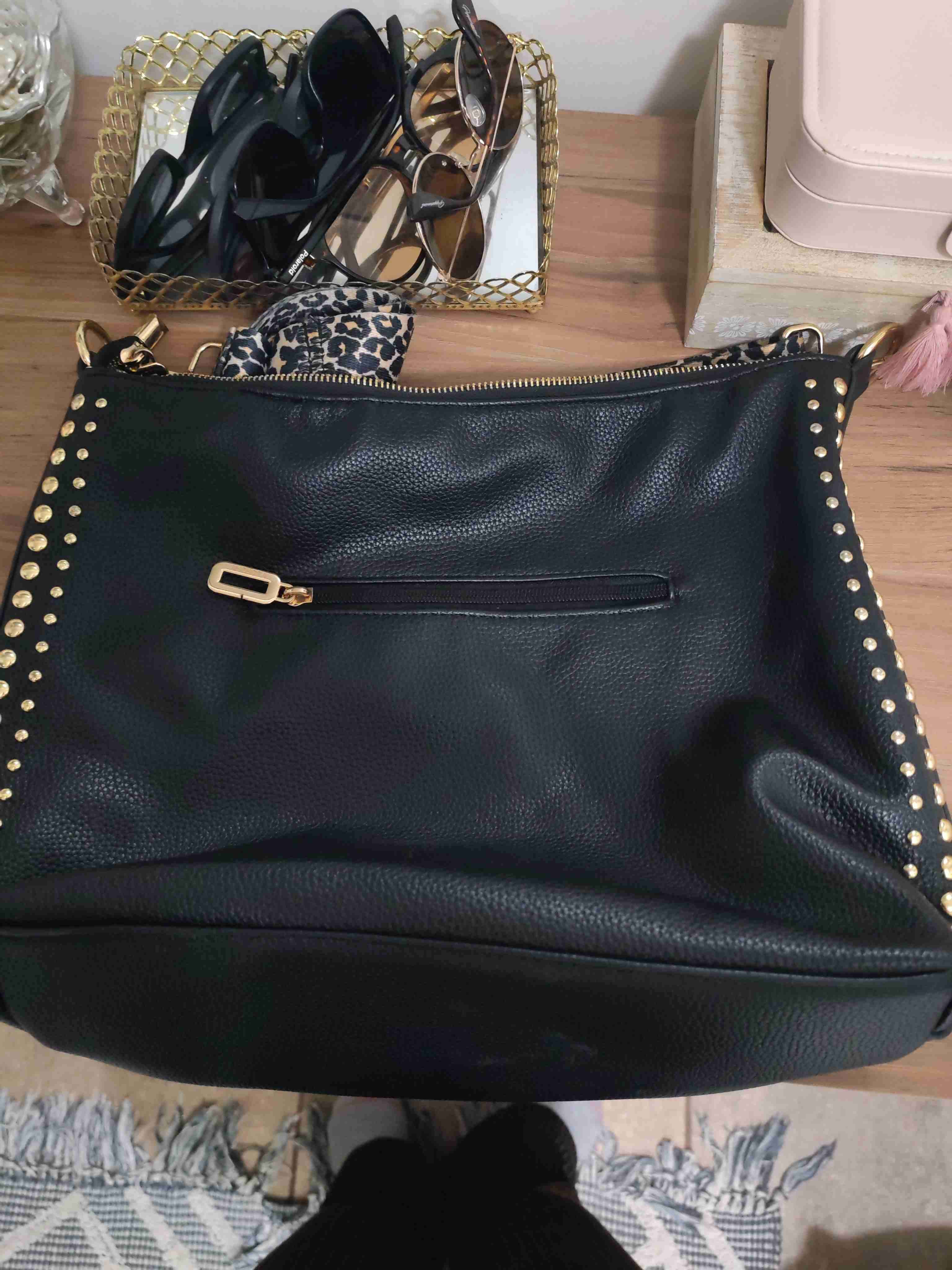 Cartera negra Amphora con tachas - 4