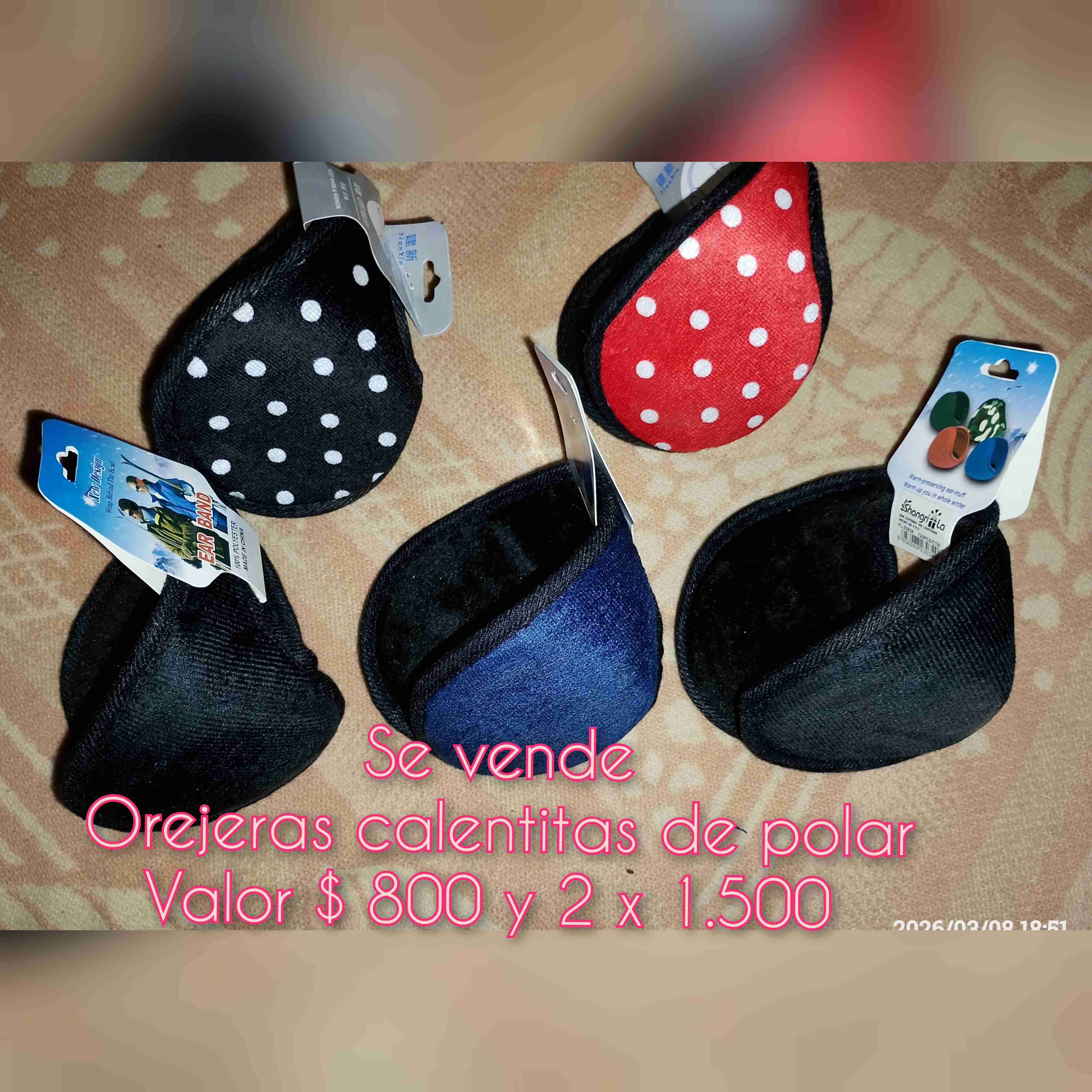 Orejeras de polar con puntos - 1