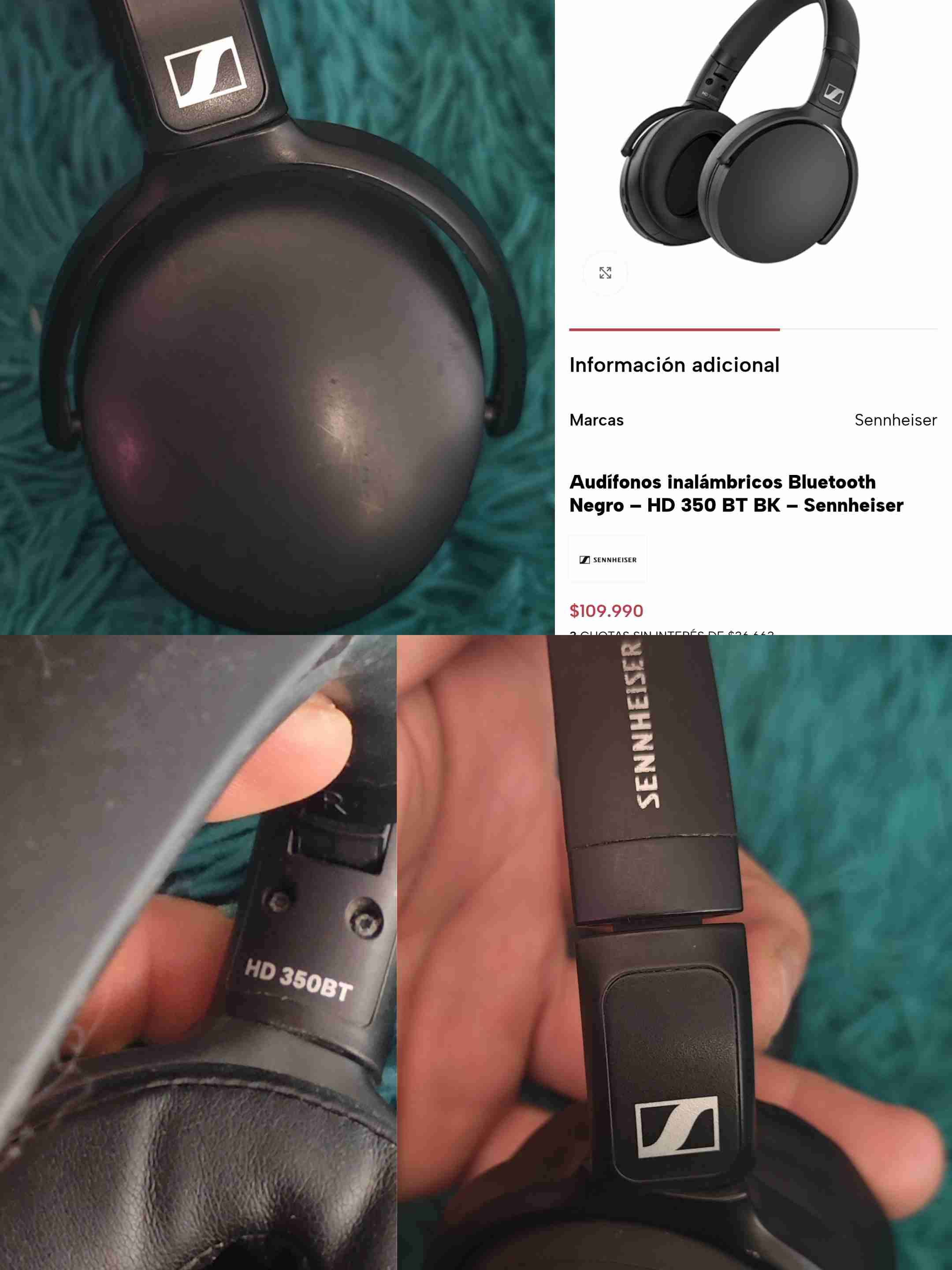 Audífonos Bluetooth Sennheiser HD 350BT