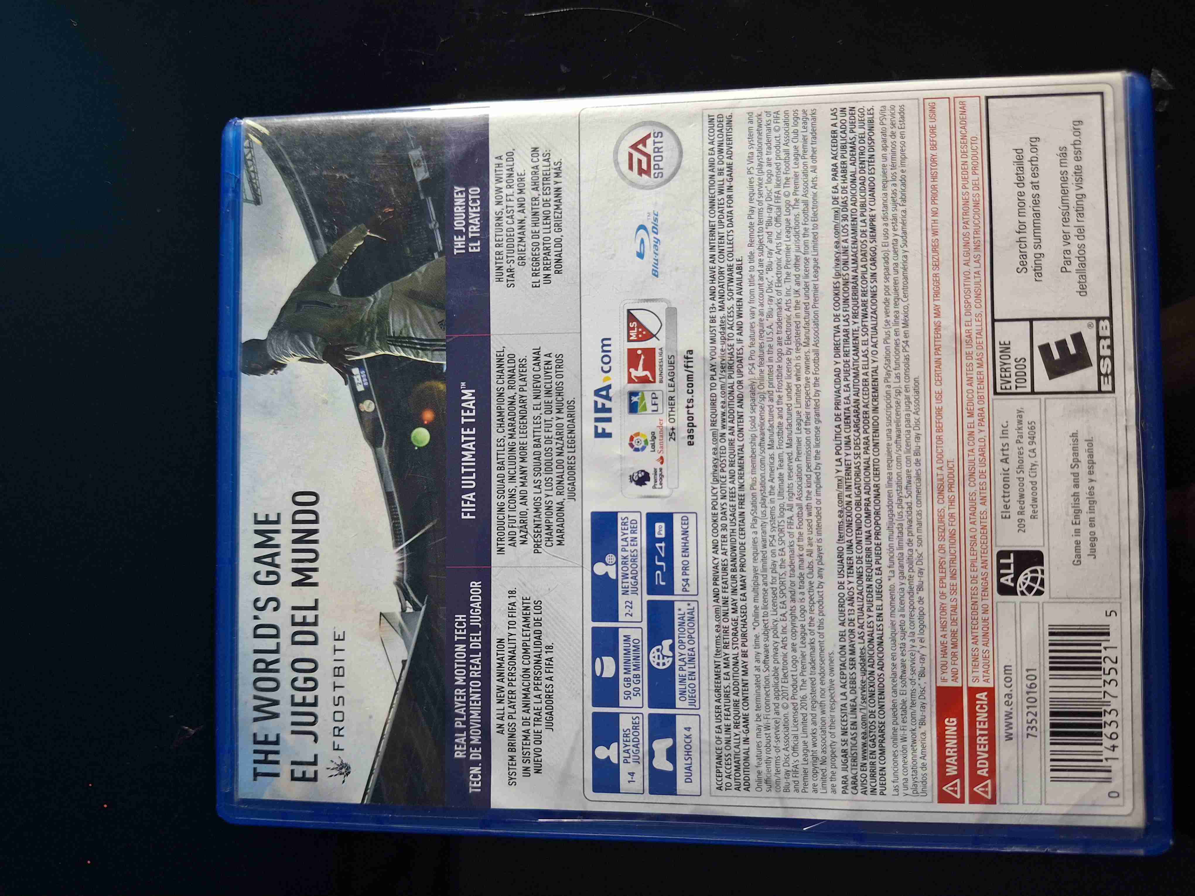 Videojuego FIFA 18 para PS4 - 2