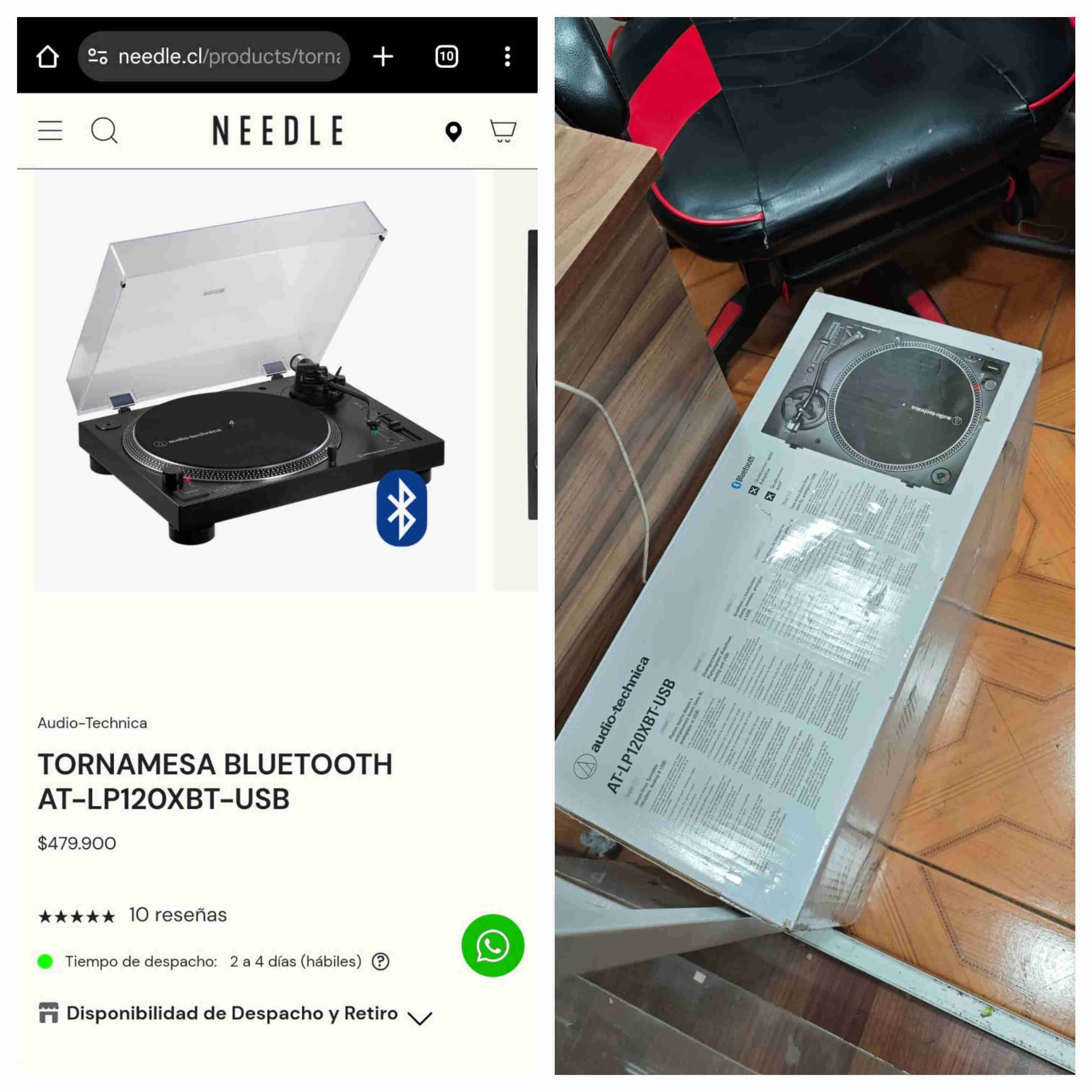 Tornamesa Bluetooth Audiotechnica