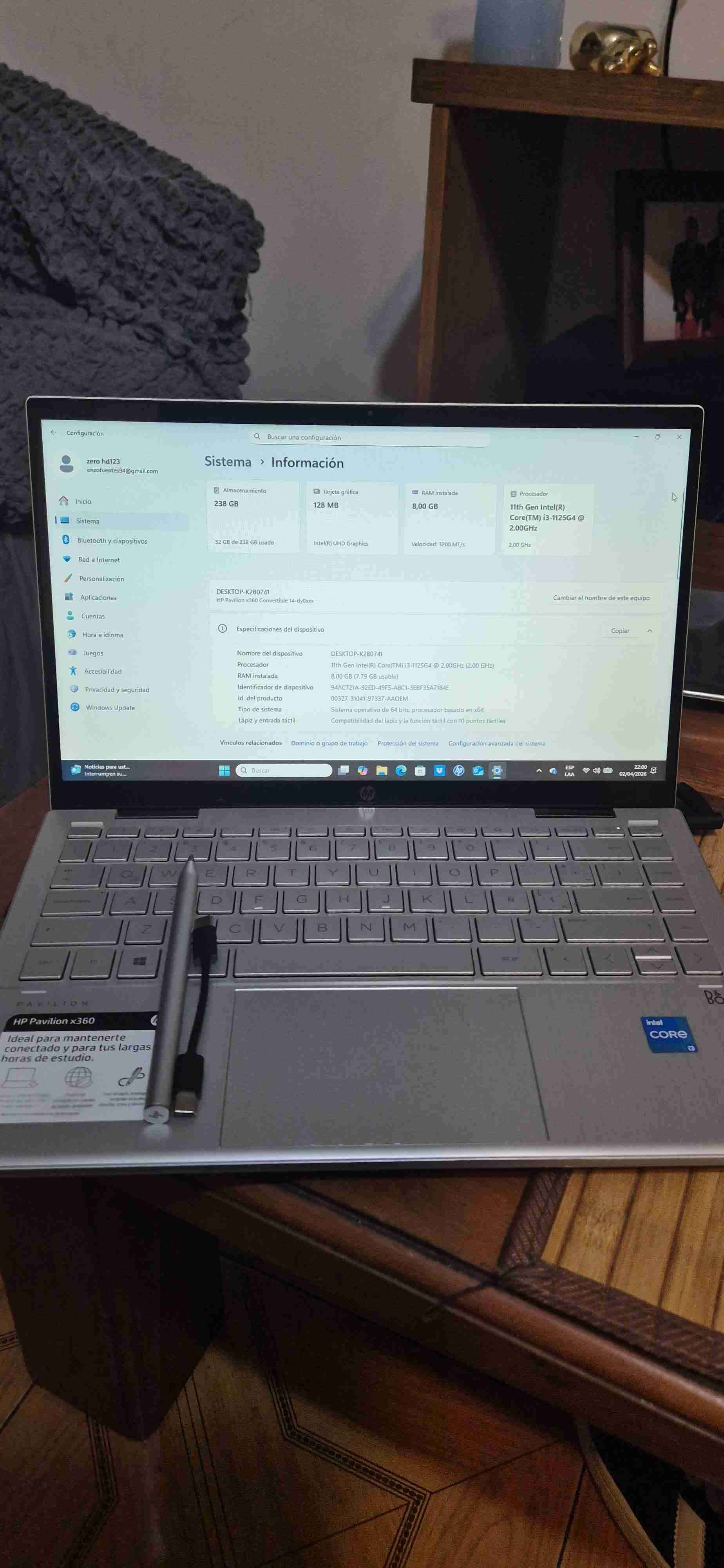 Notebook HP Pavilion x360 - 1