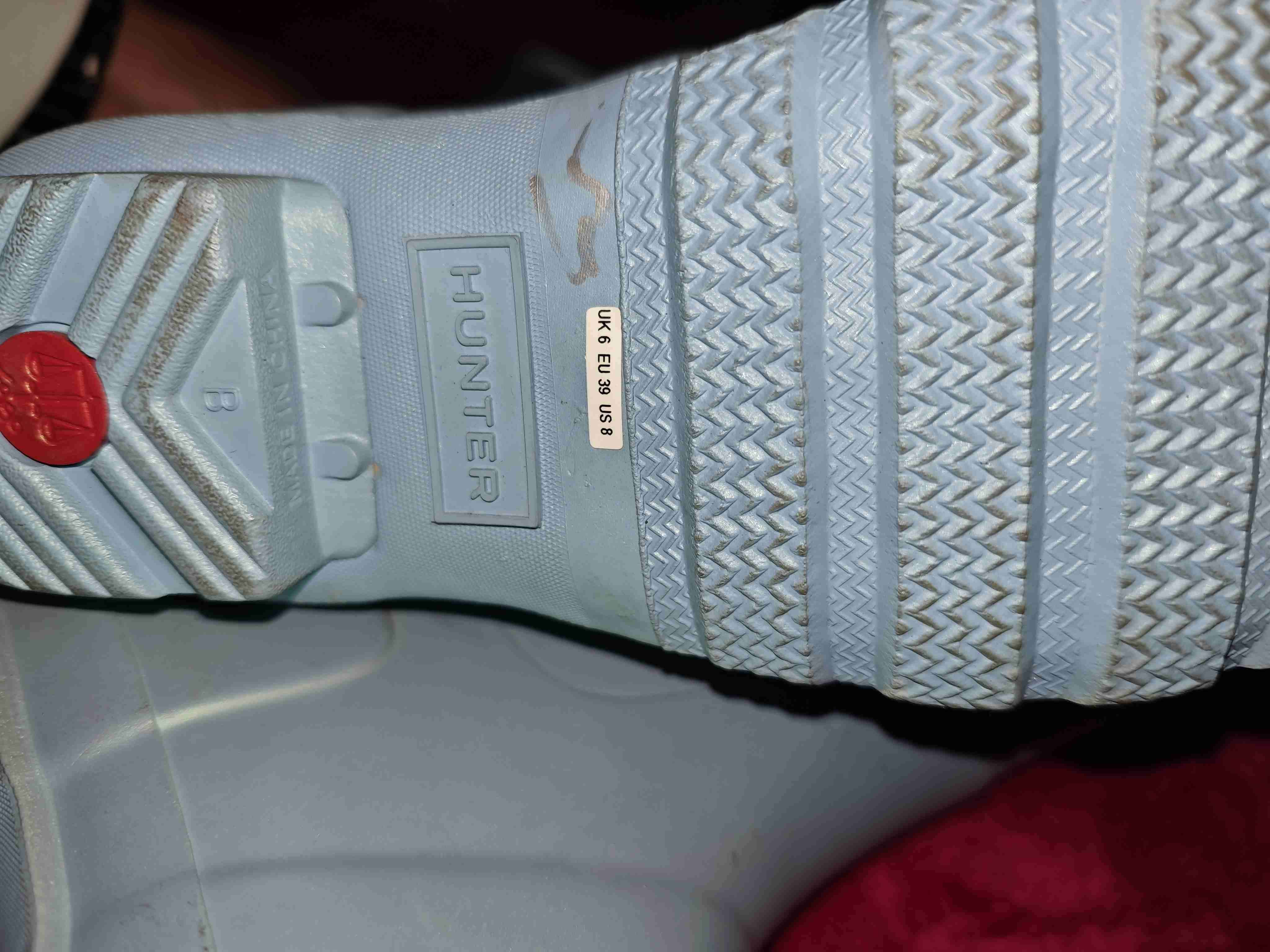 Botas de lluvia plateadas hunter talla 39 - miniatura 4