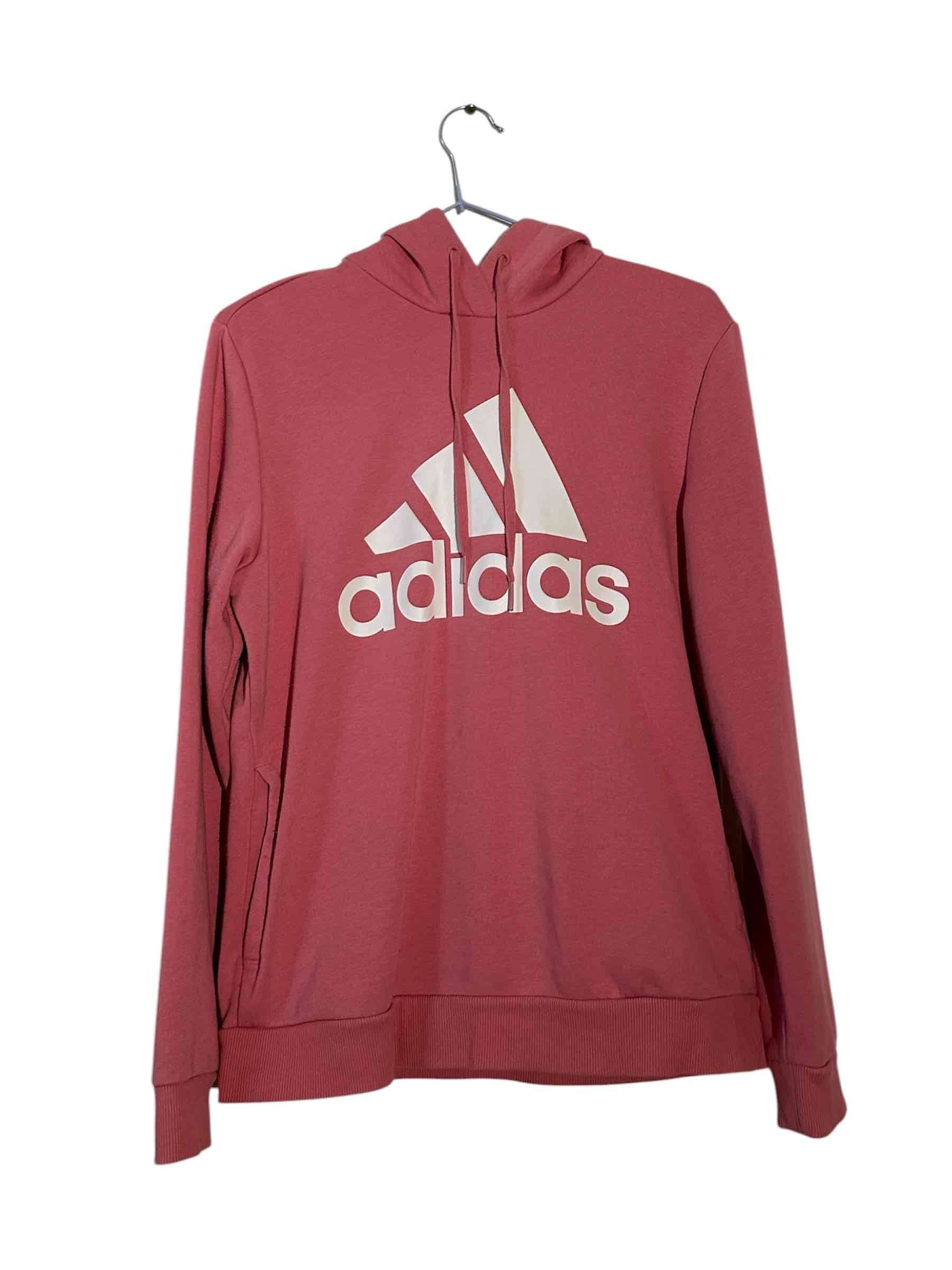 Polerón Adidas rosado con capucha - 1