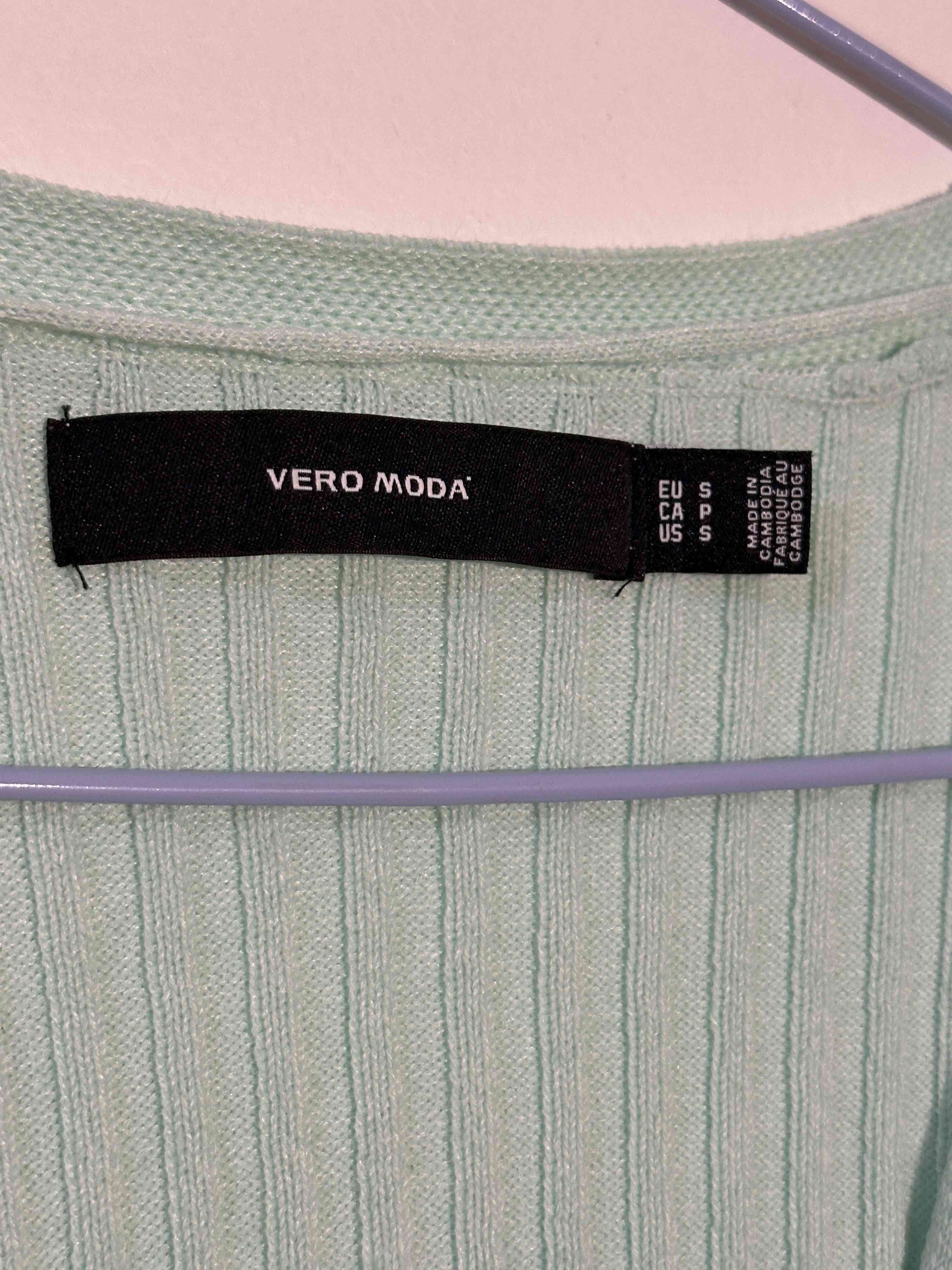 Cardigan verde de punto - miniatura 4