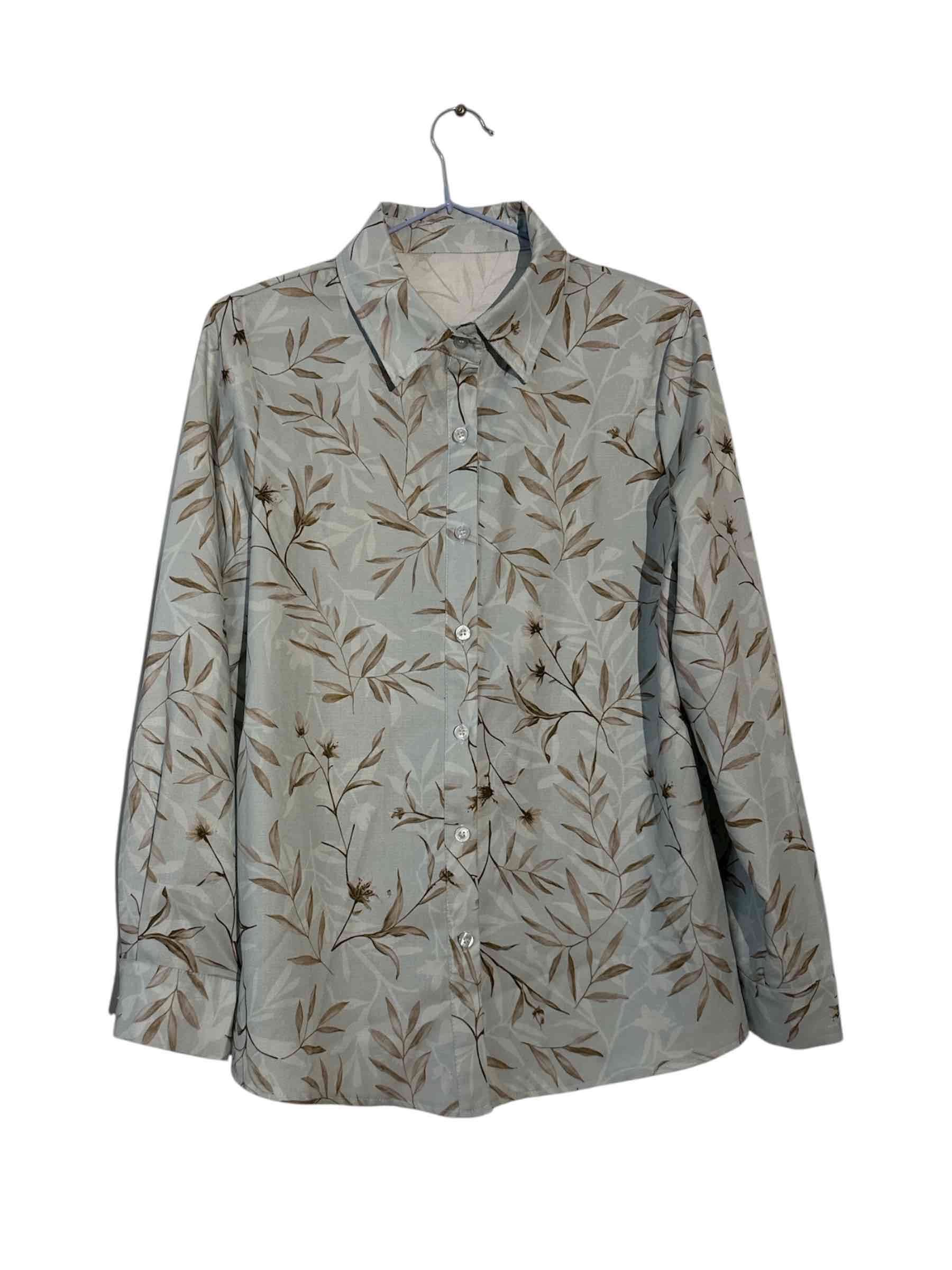 Camisa estampada hojas marrón - 1