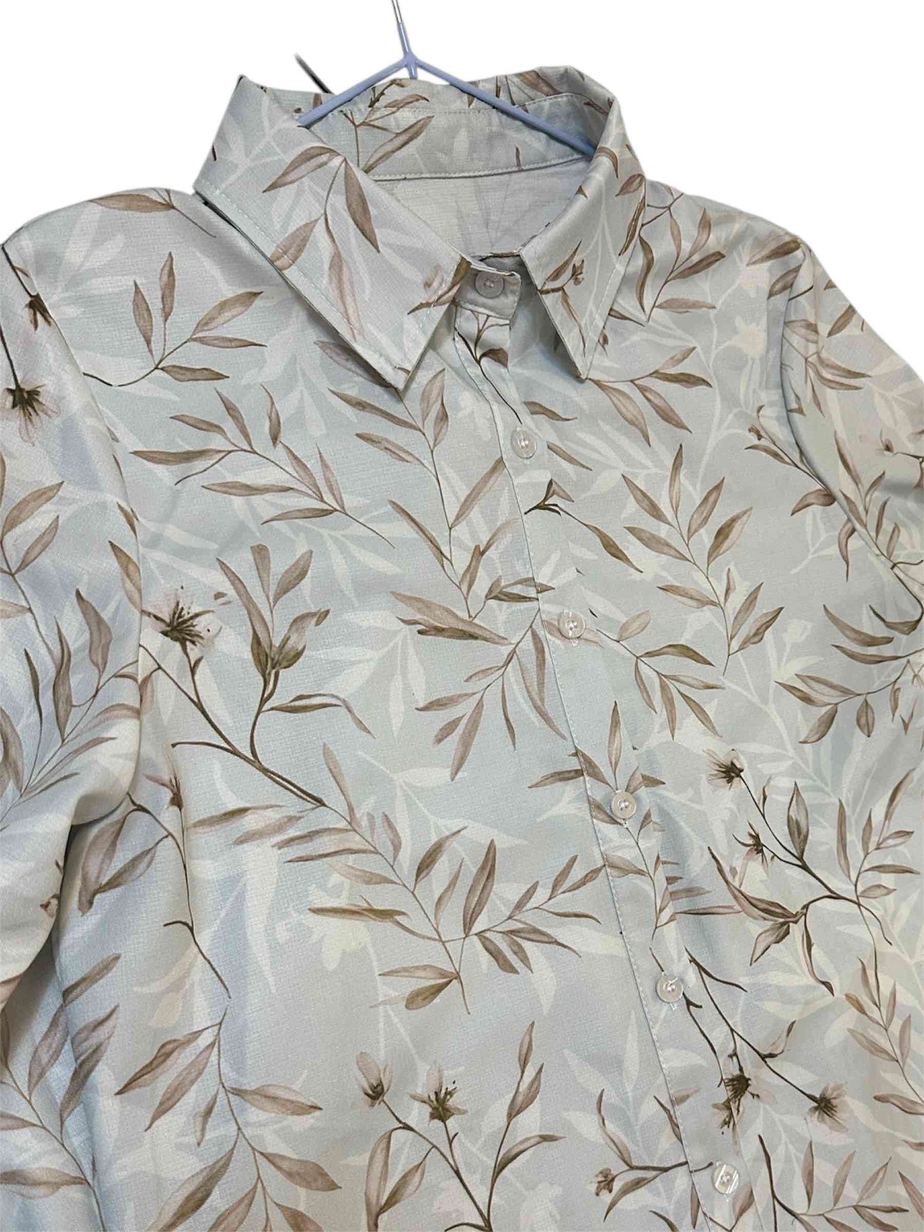 Camisa estampada hojas marrón - 3