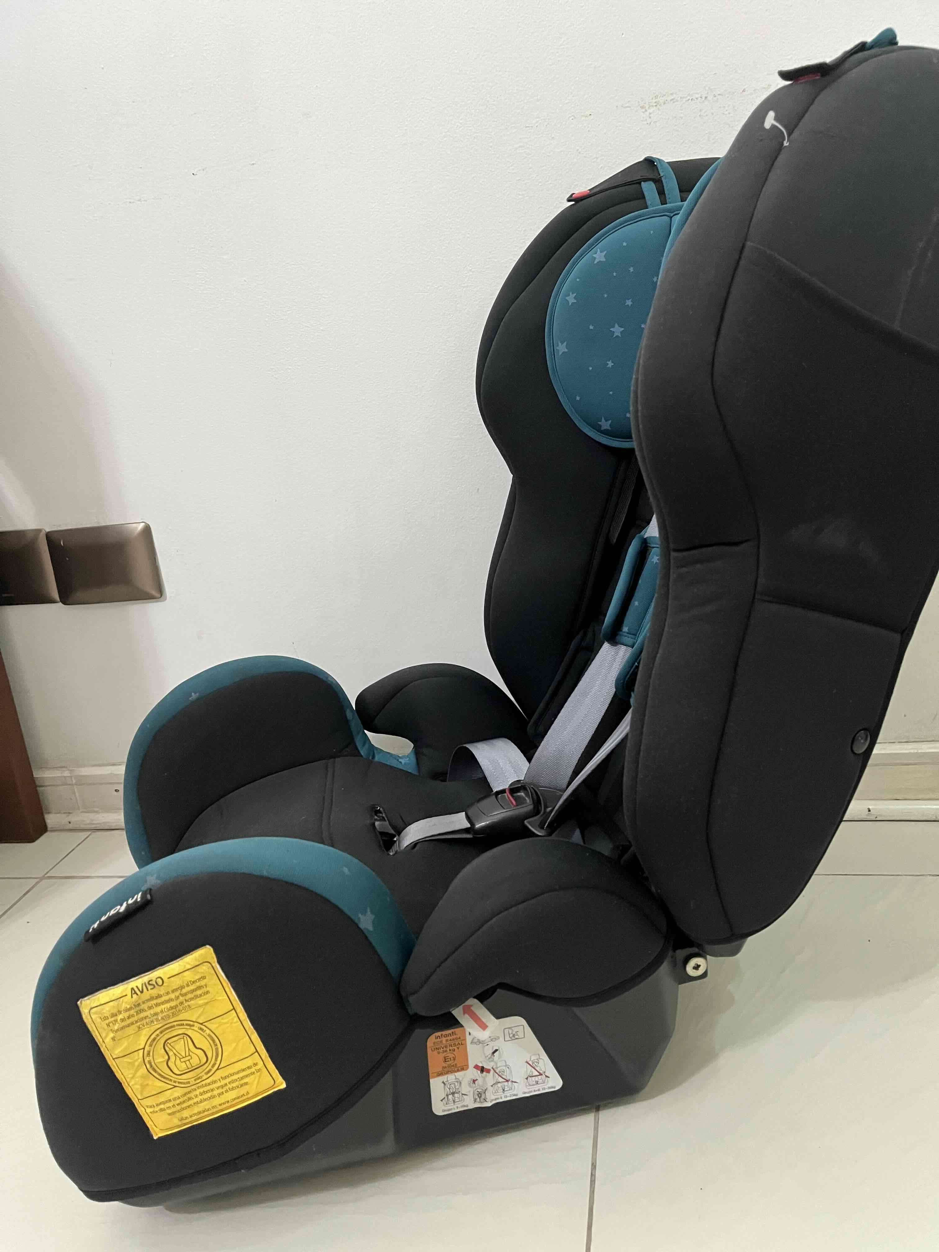 Silla de auto Infanti negra verde - miniatura 2