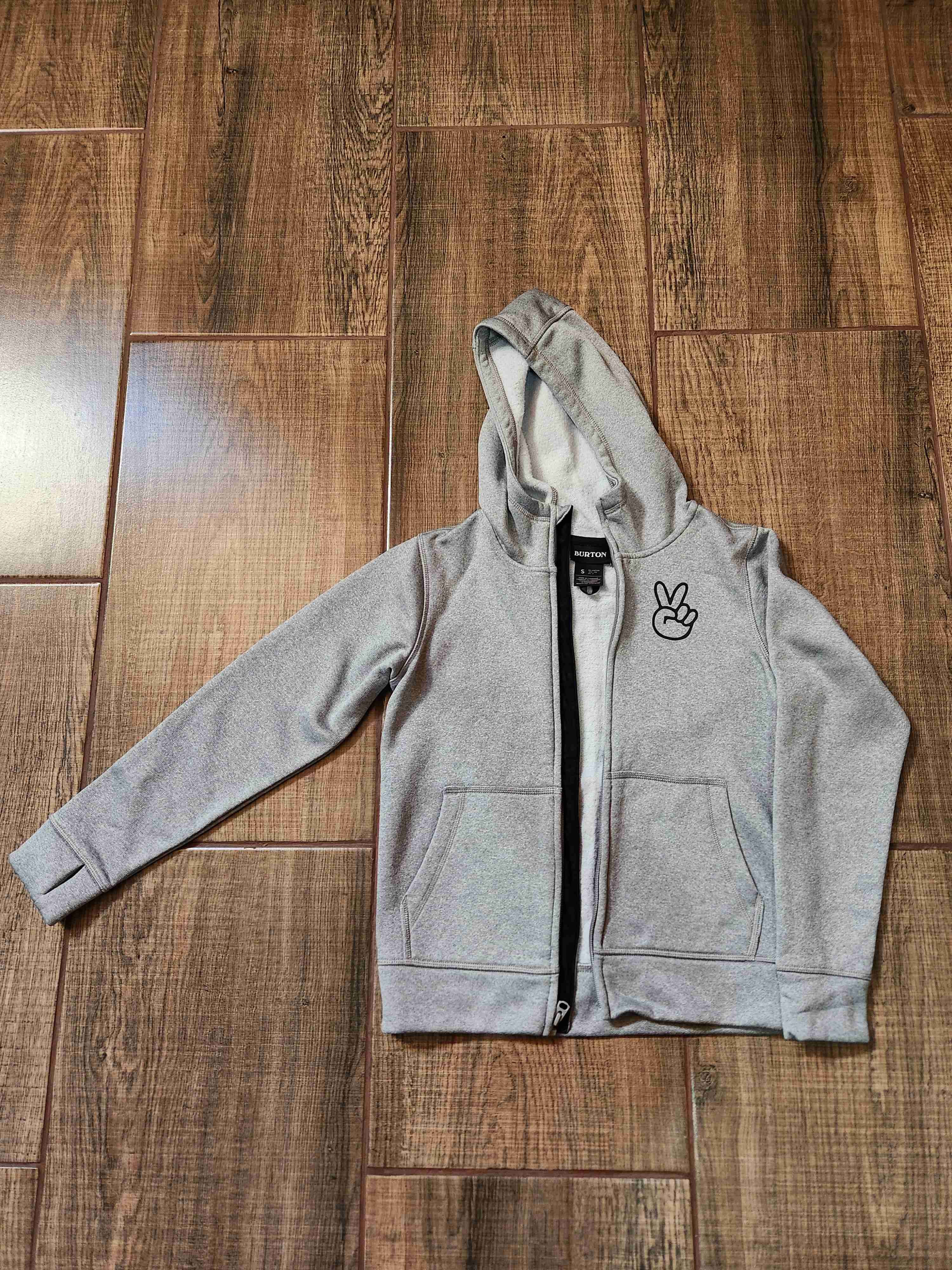 Polerón gris con capucha niño burton - 1