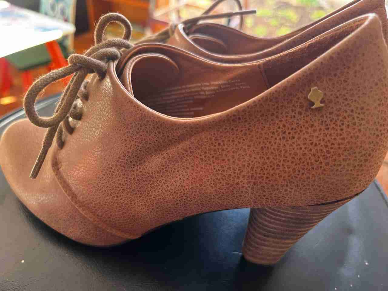 Zapatos de cuero natural marrón Amphora - miniatura 3