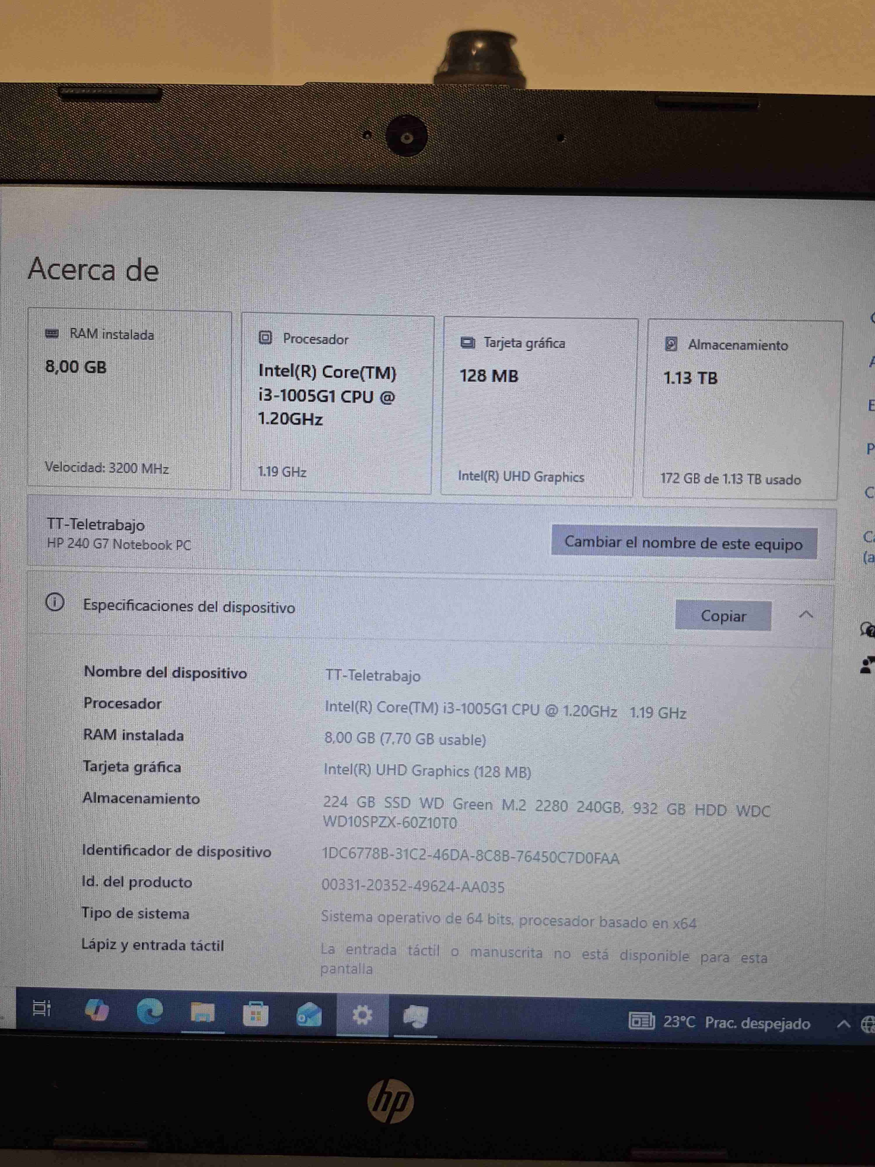 Laptop HP 14 pulgadas - 5