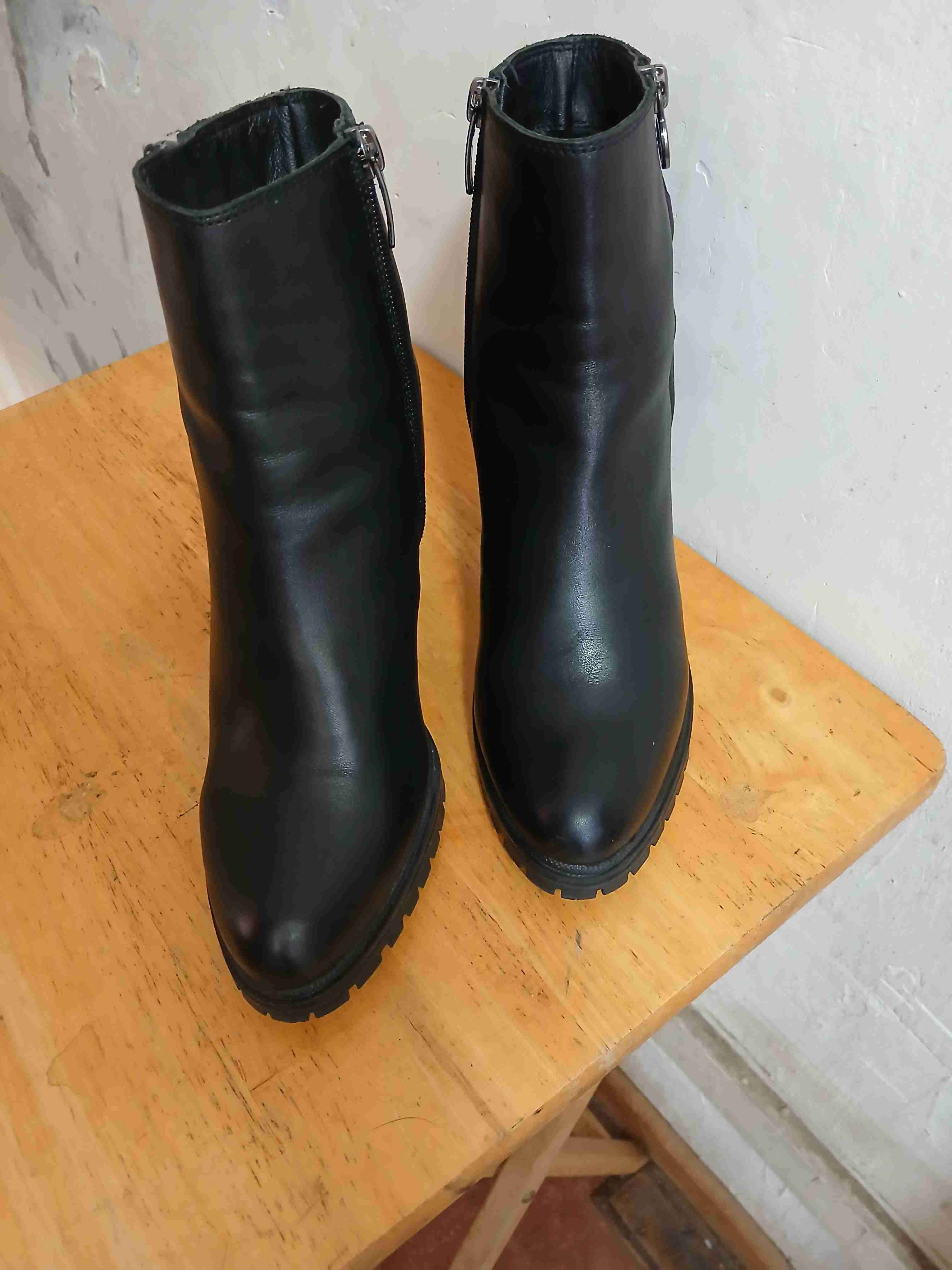 Botines negros con cierres gacel n 36 cuero - miniatura 3