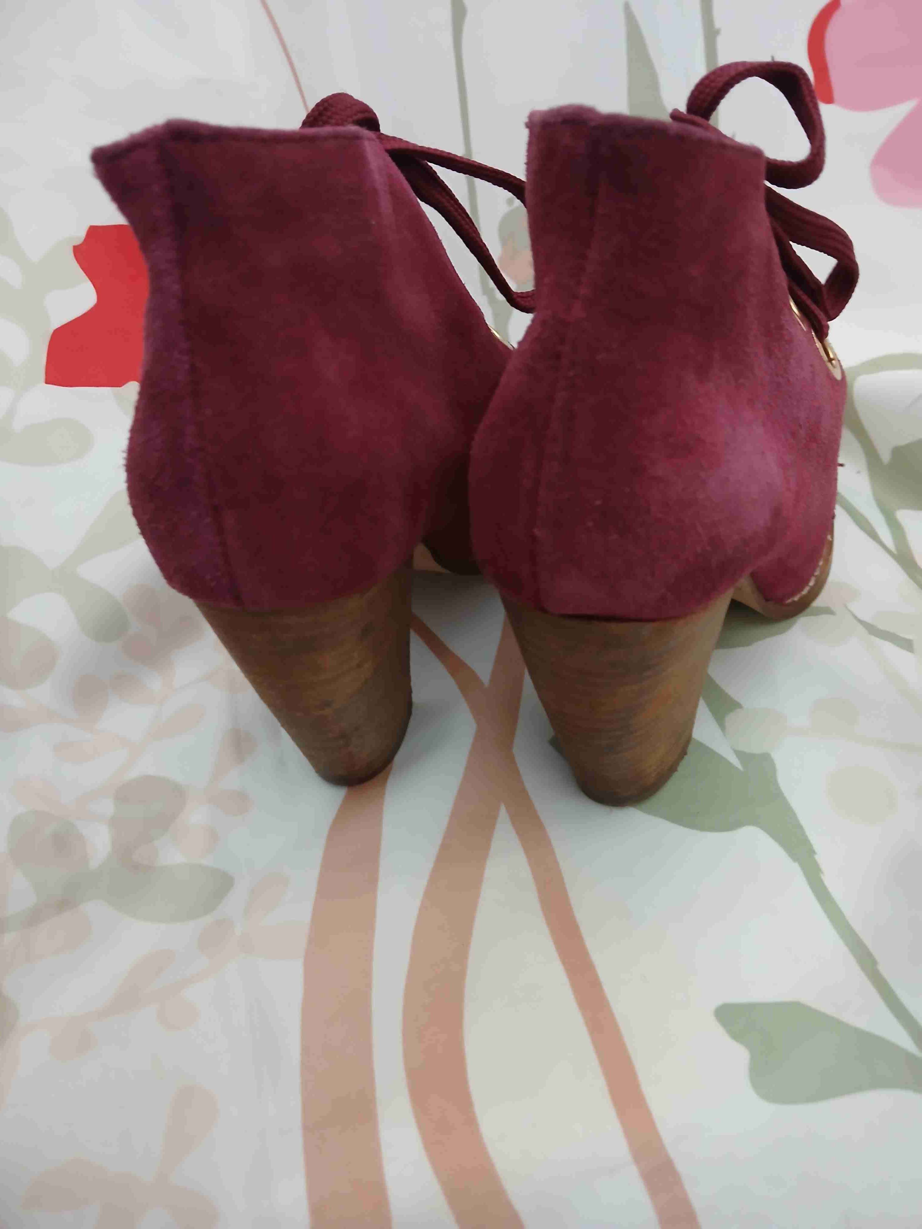Botines burdeos de gamuza - 4