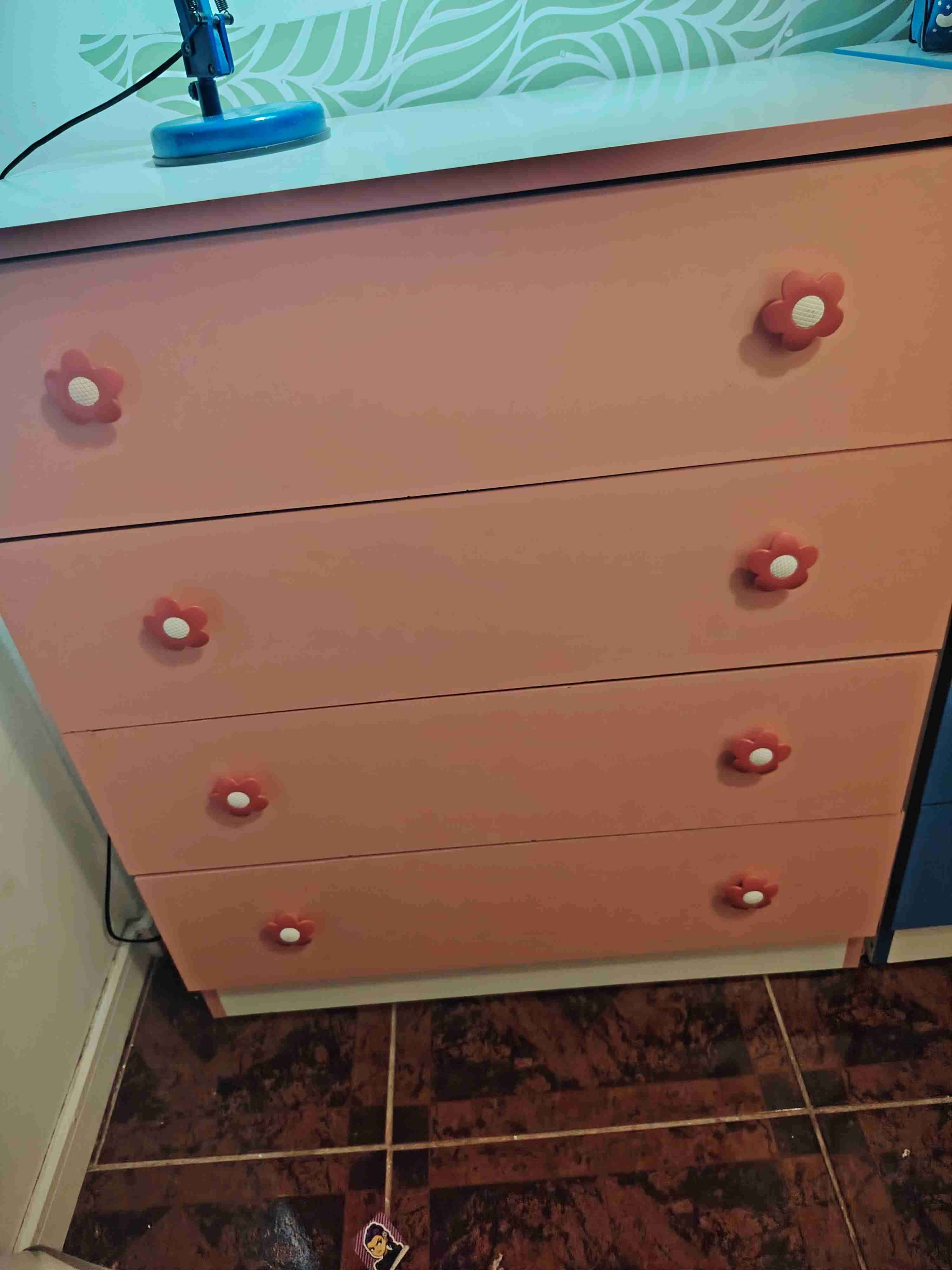 Cómoda de madera azul - miniatura 2