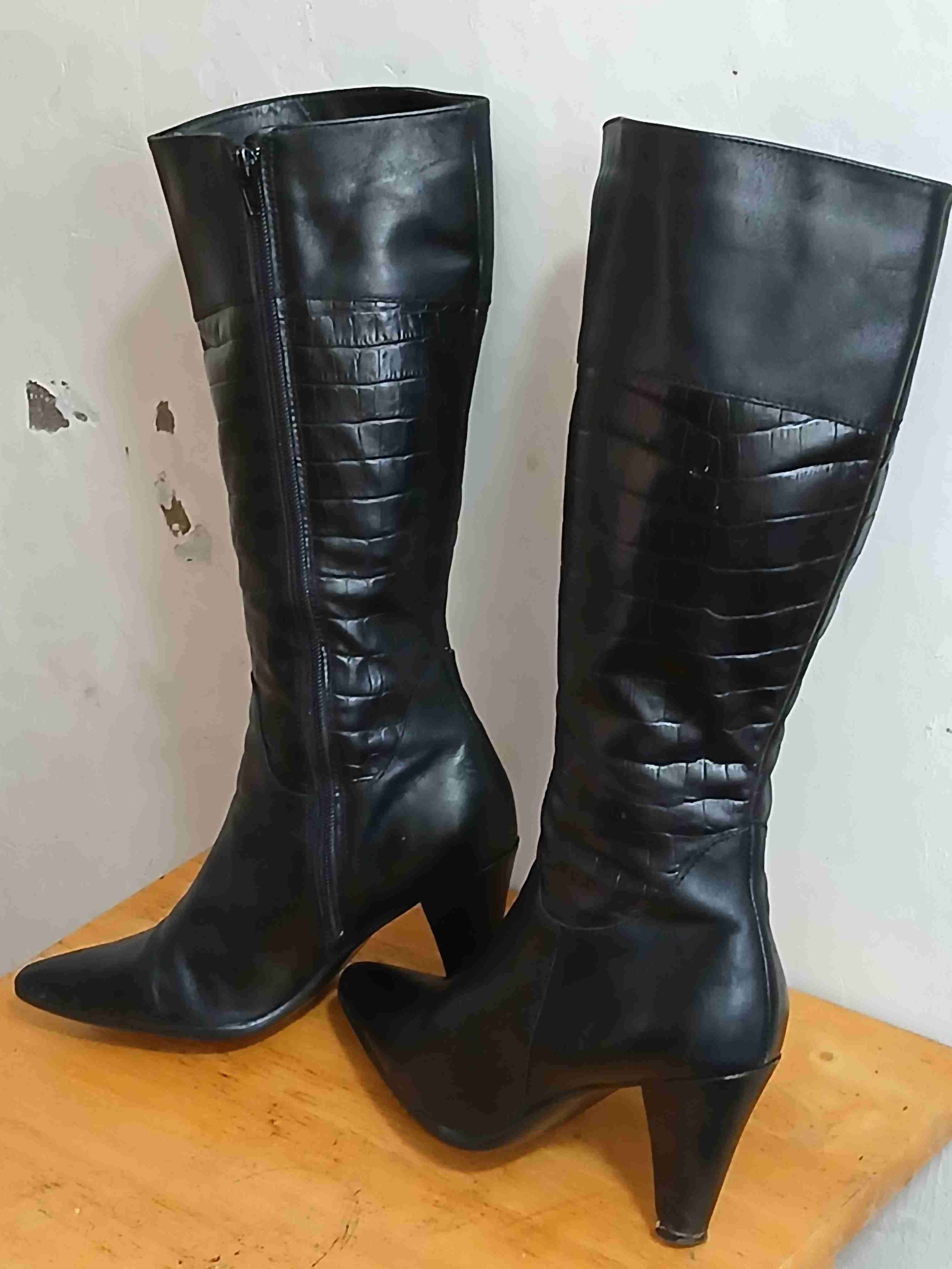 Botas de cuero negrasN39 - miniatura 3