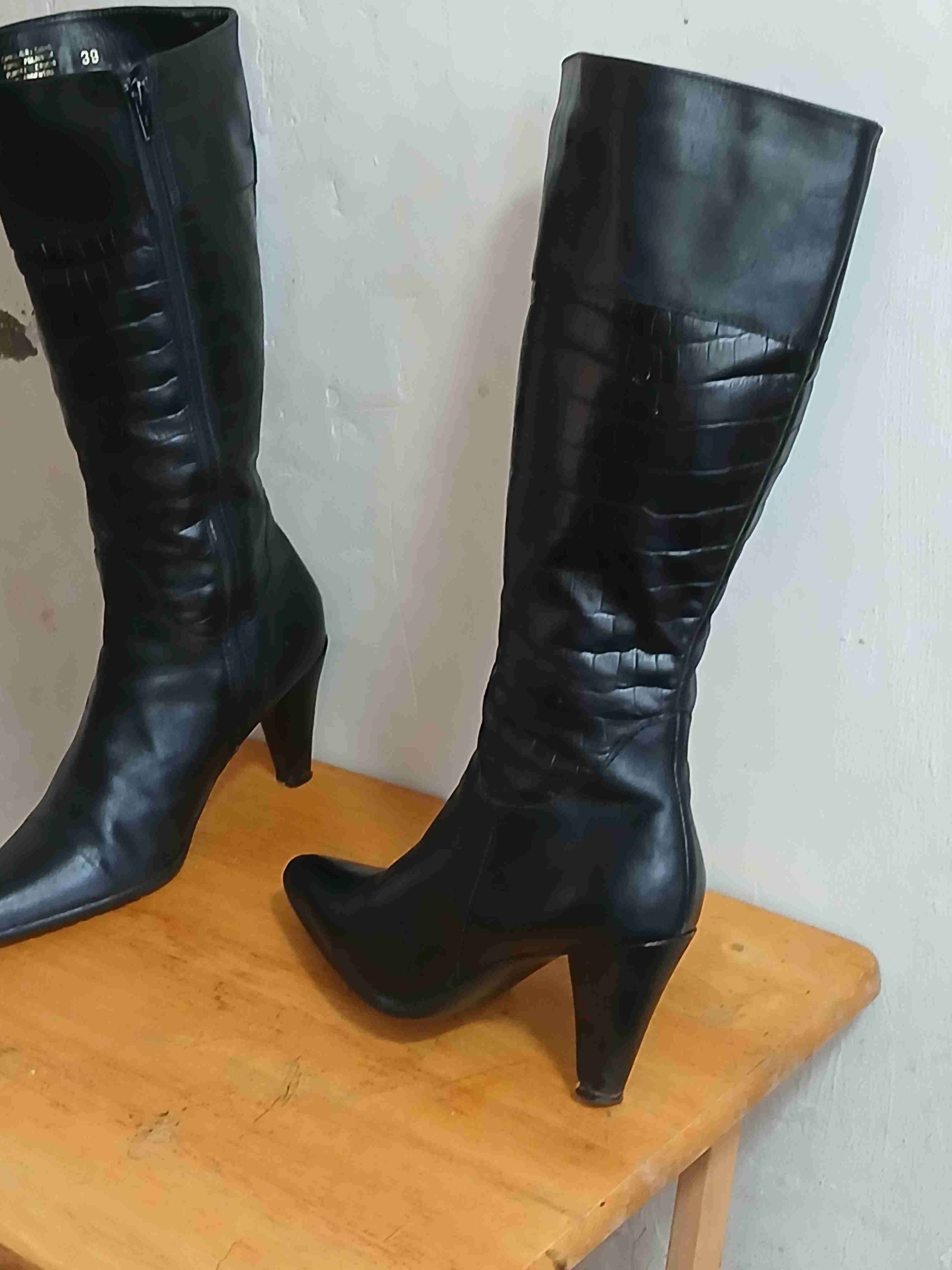 Botas de cuero negrasN39 - miniatura 6