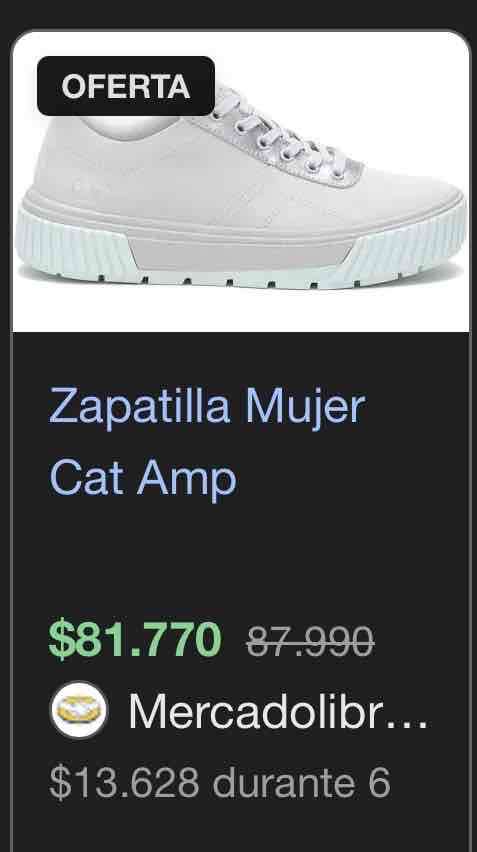 Zapatillas CAT blancas talla 40 - miniatura 5