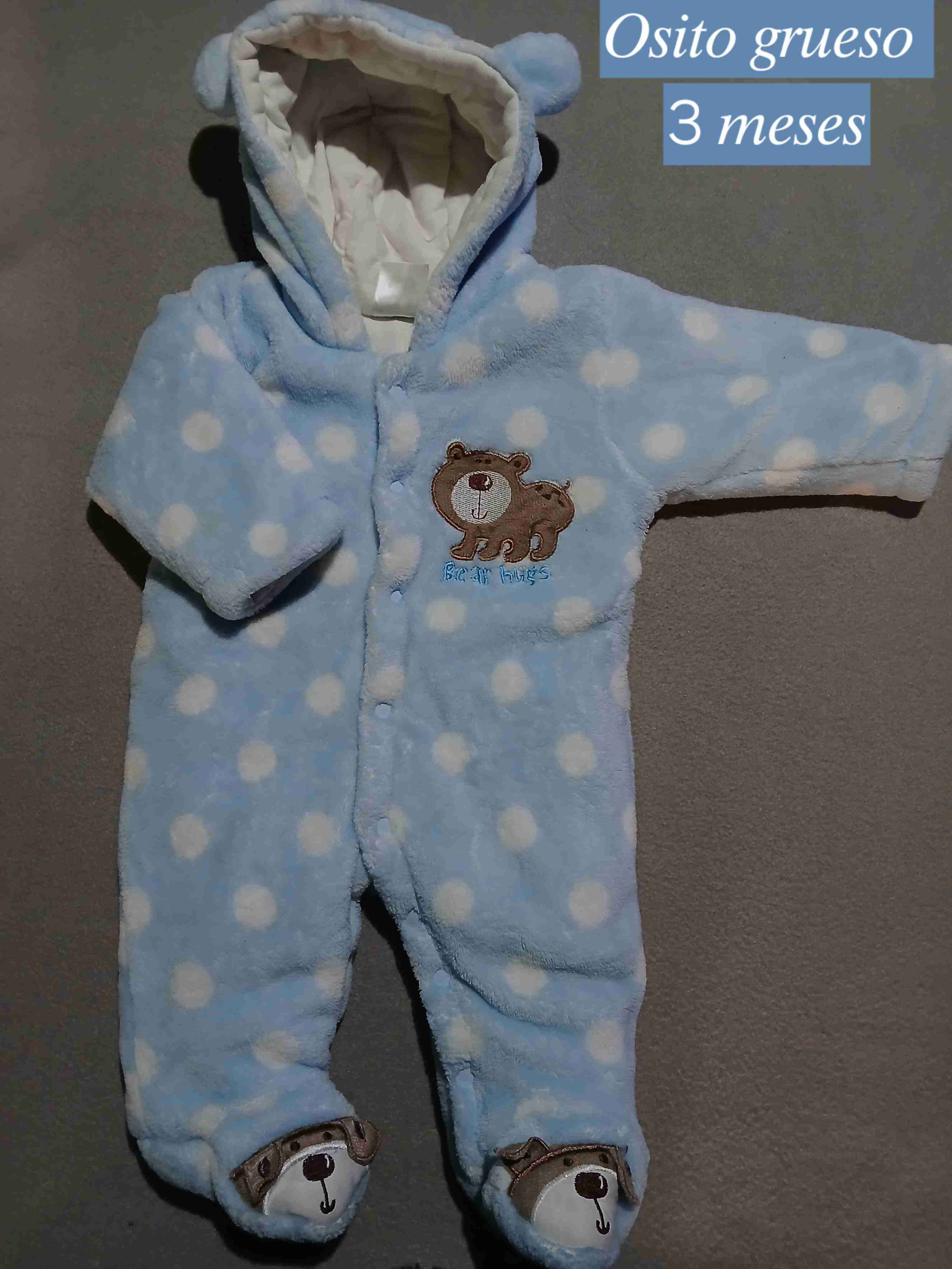 Enterito osito polar azul 3 meses - miniatura 1