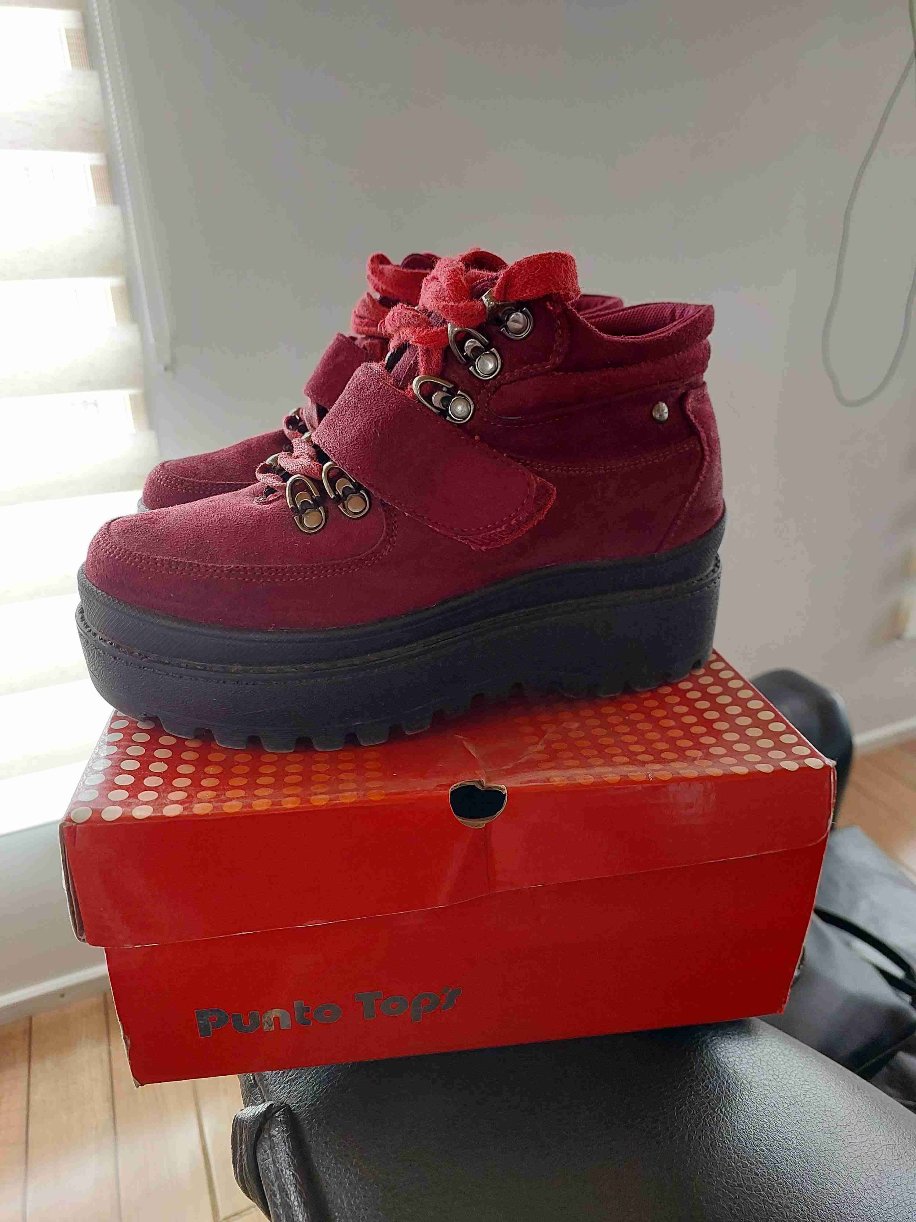 Botines burdeo de gamuza