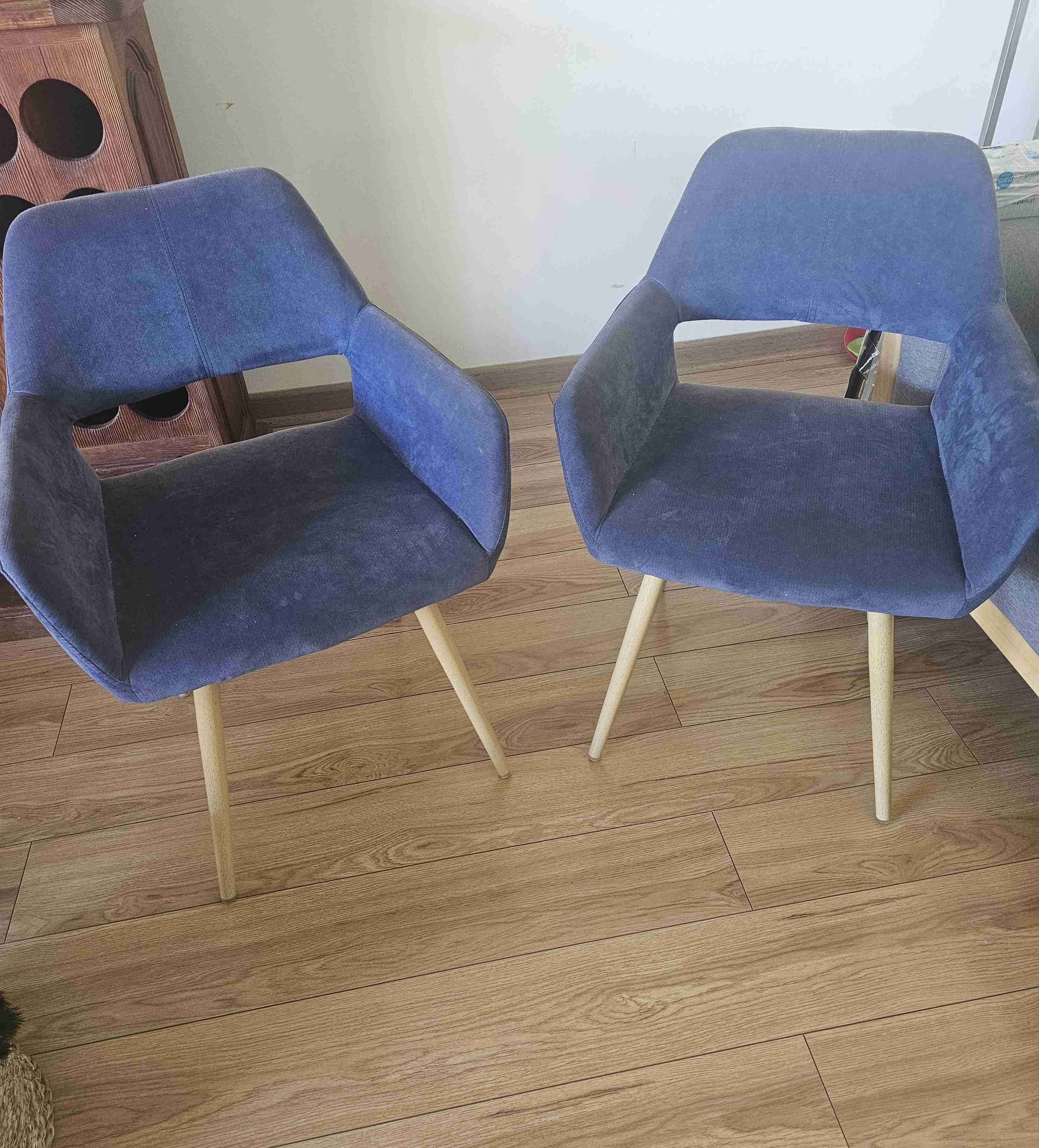 Par de sitiales azules modernas - 1