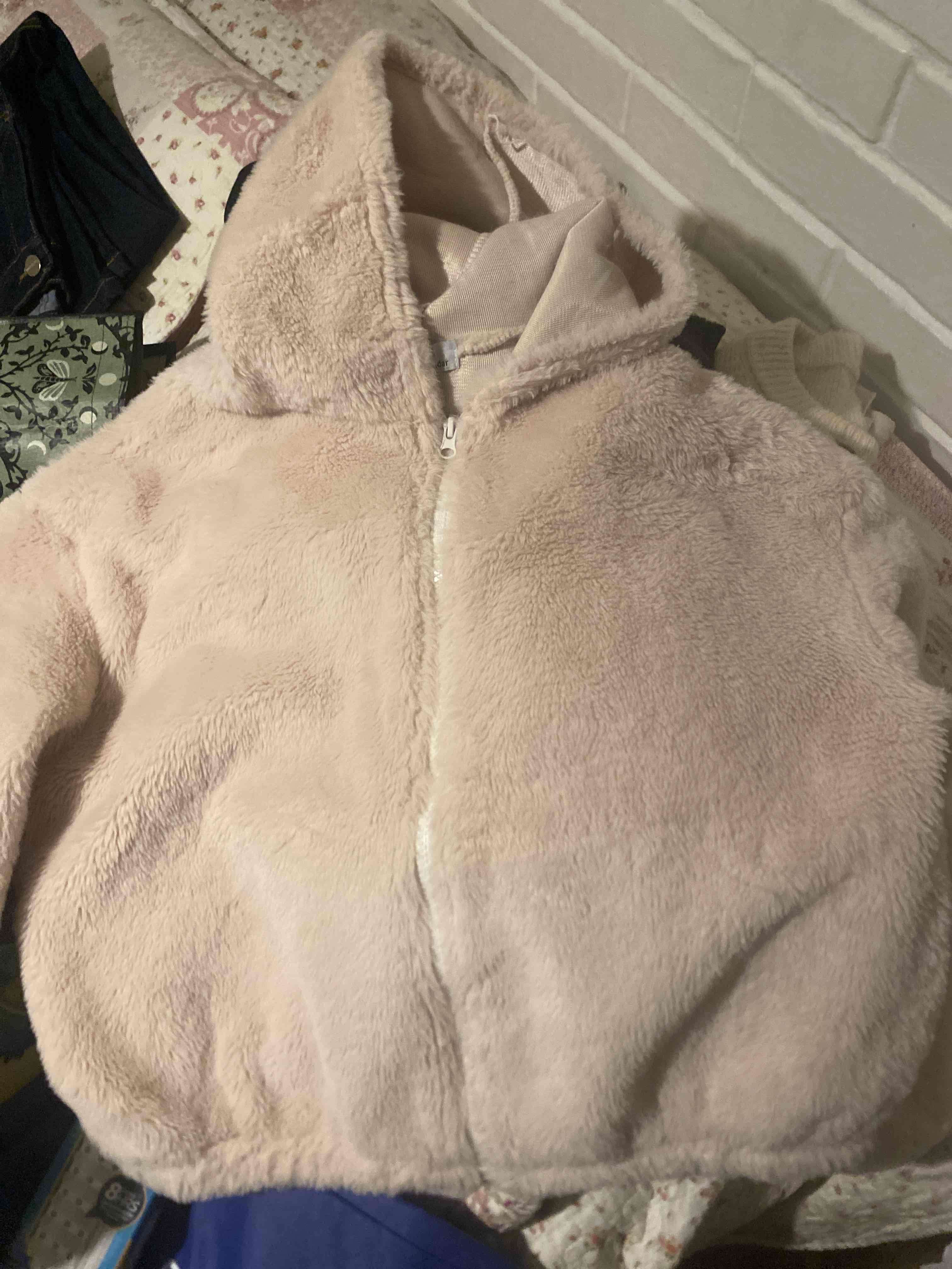 Chaqueta polar mujer rosa suave