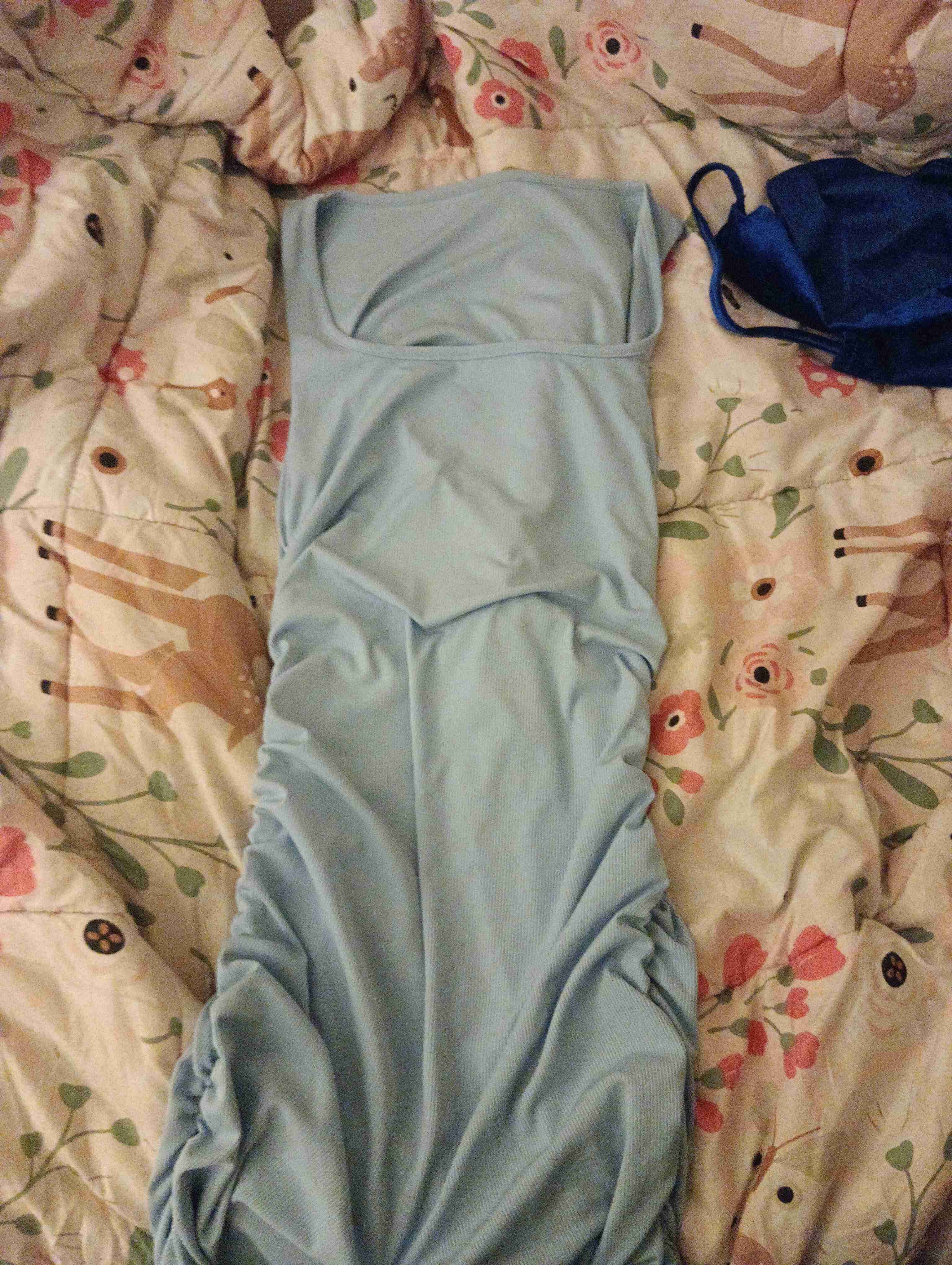 Vestido azul sin mangas - 2