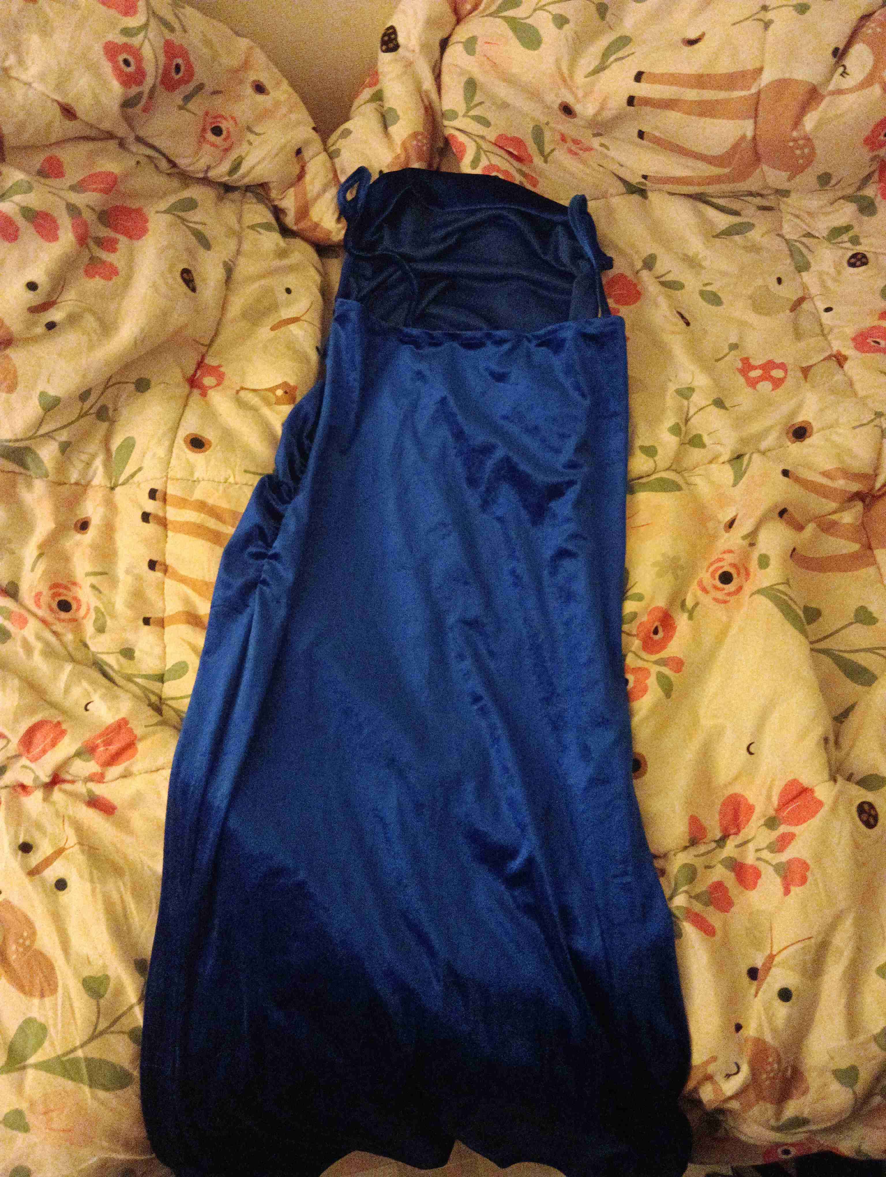 Vestido azul de tirantes (estilo gamuza) - miniatura 2