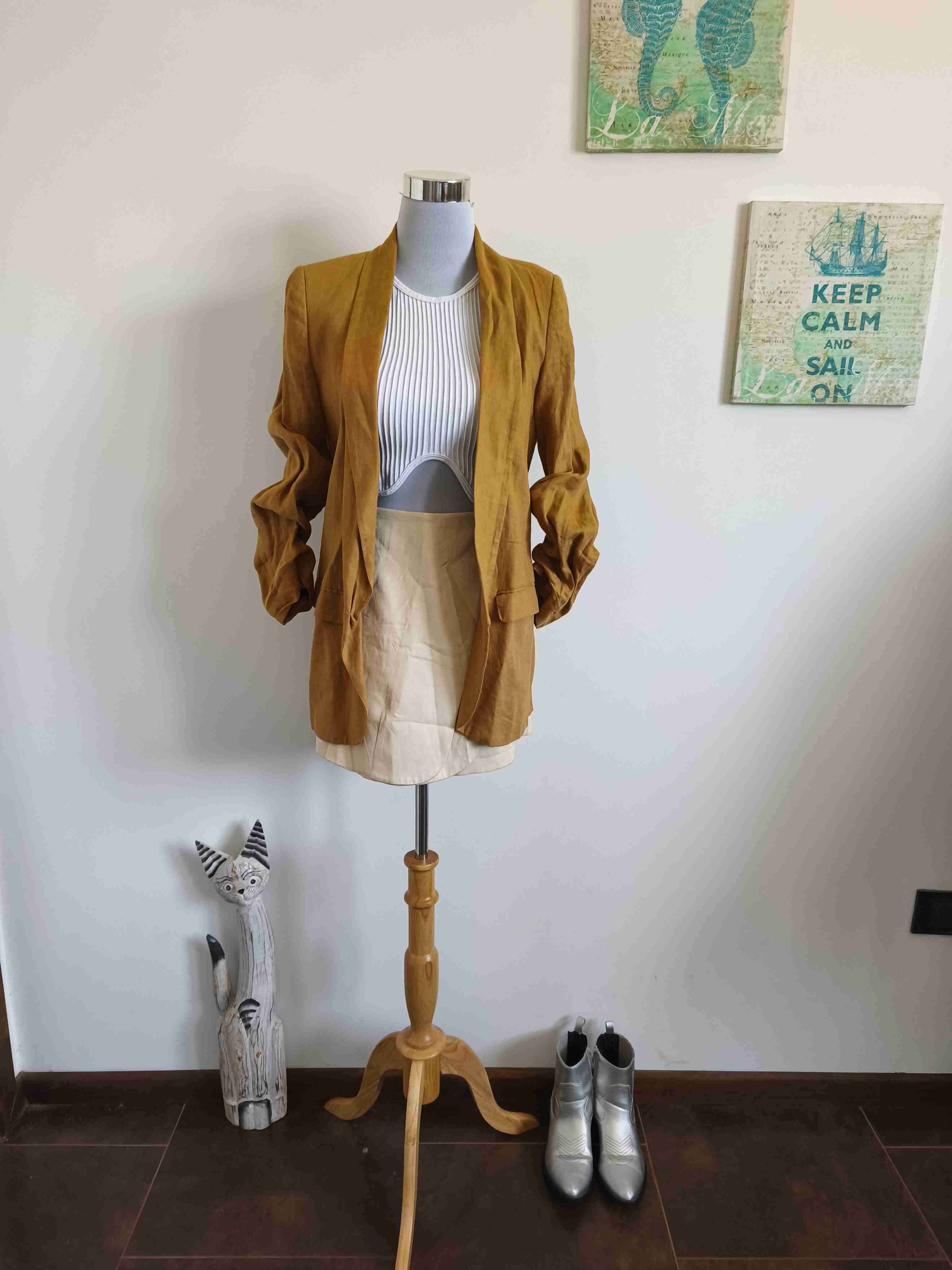 Blazer mostaza de mujer - 1