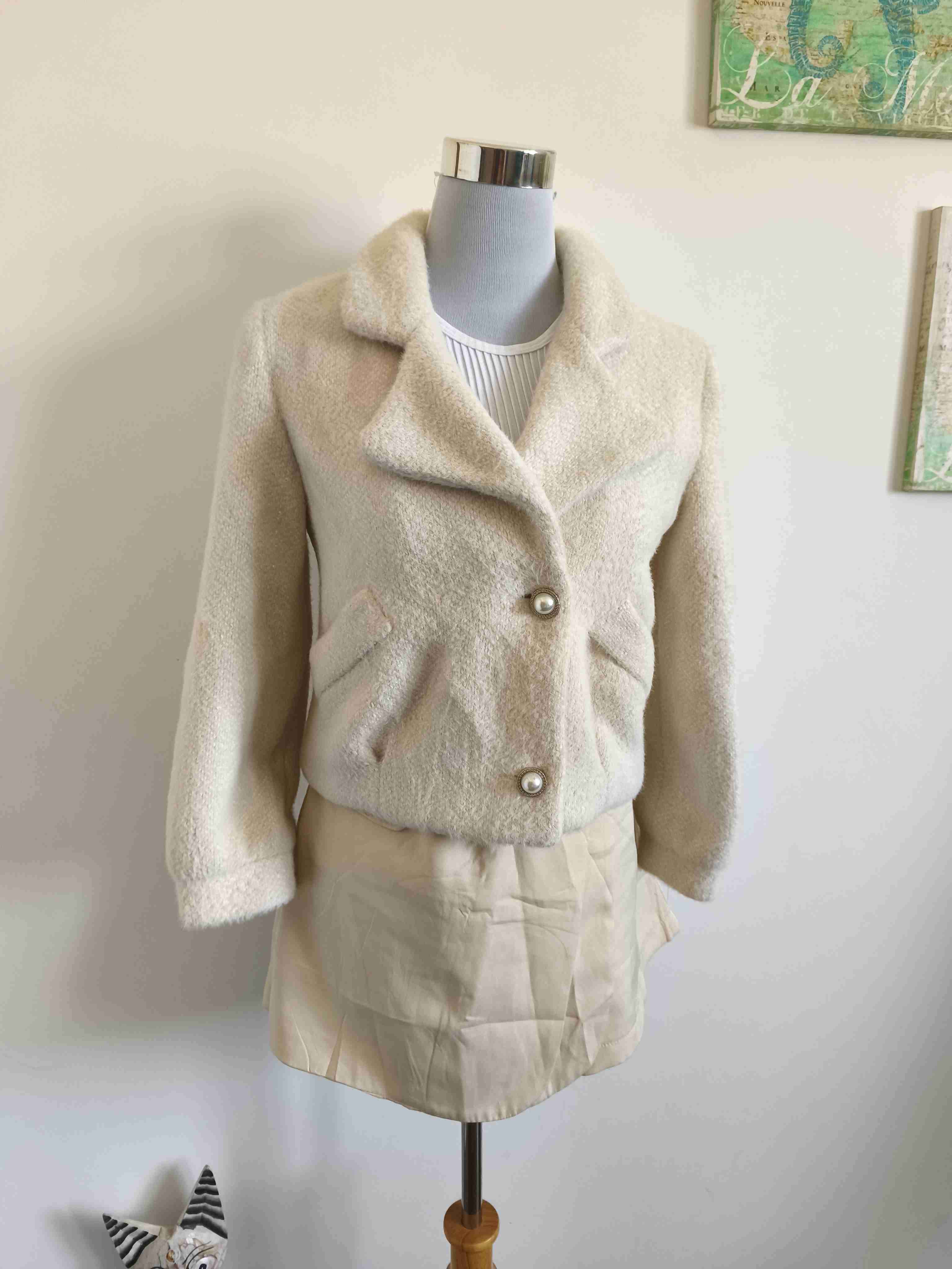 Chaqueta de lana beige - miniatura 4