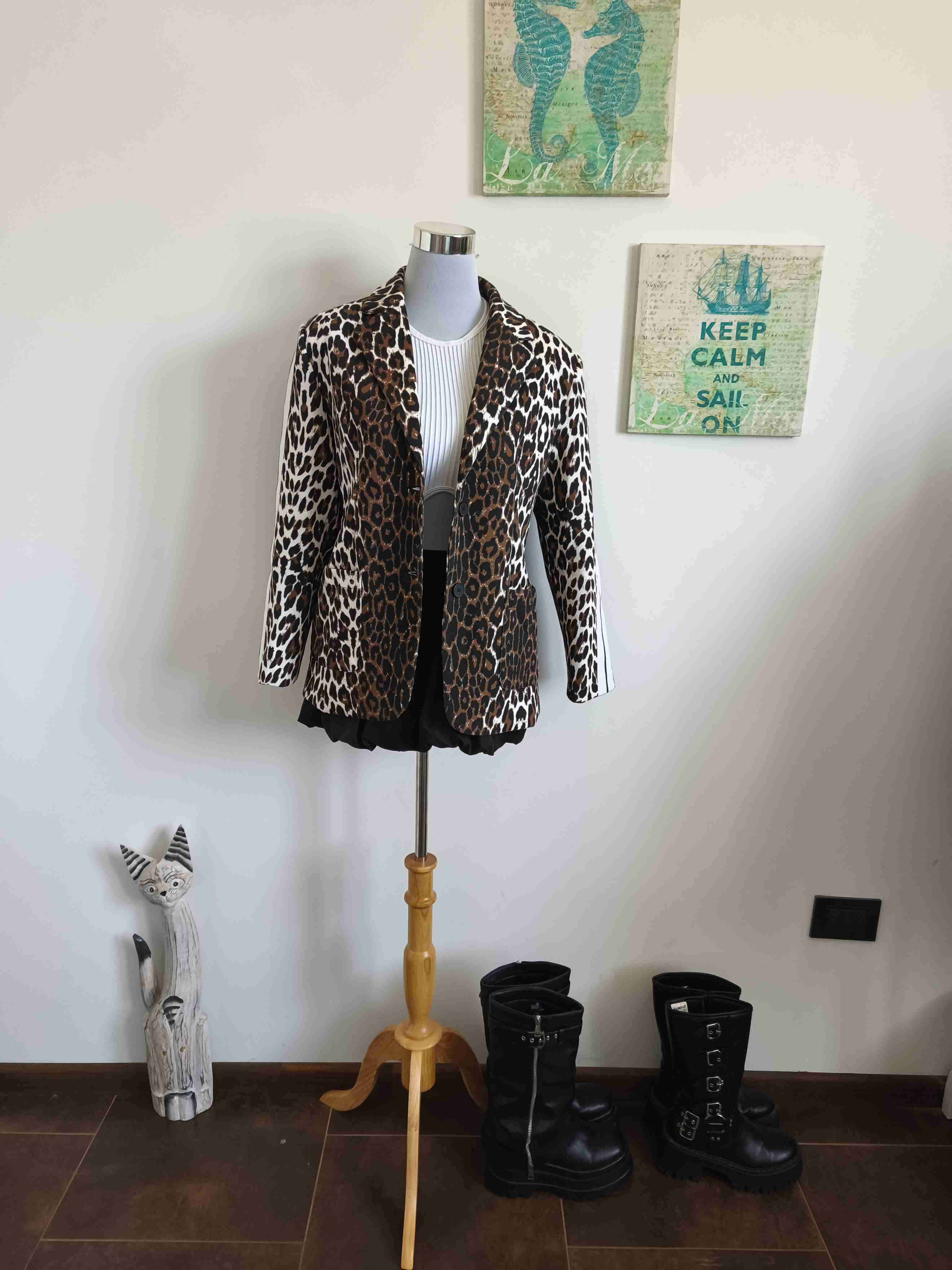 Blazer de animal print - 1