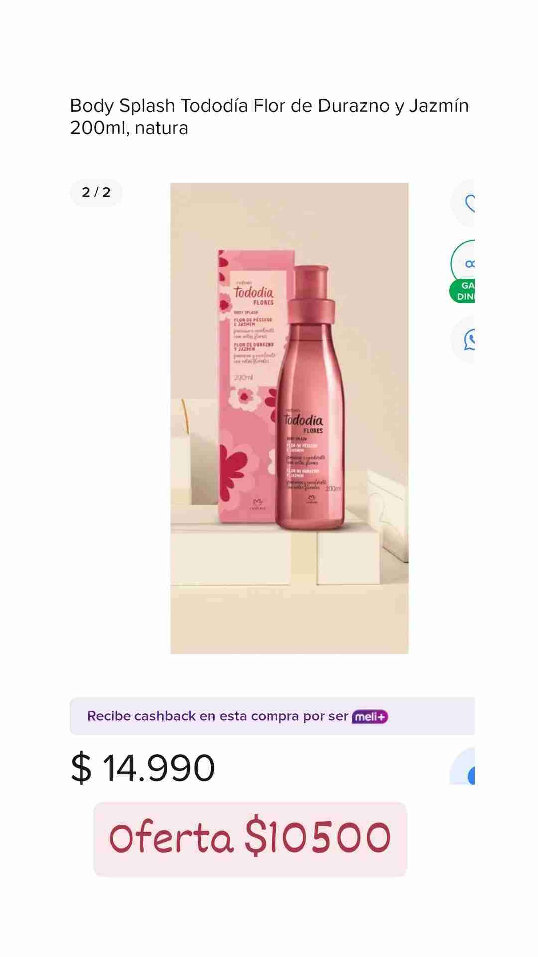 Body Splash Tododía Flor Durazno 200ml