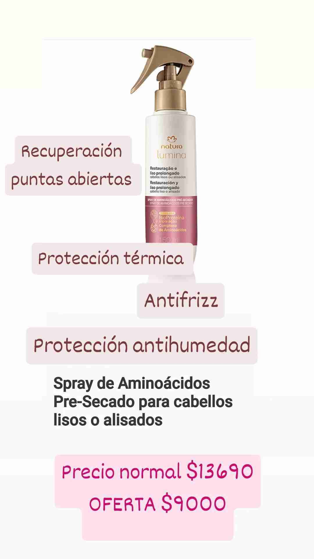 Spray de aminoácidos pre-secado