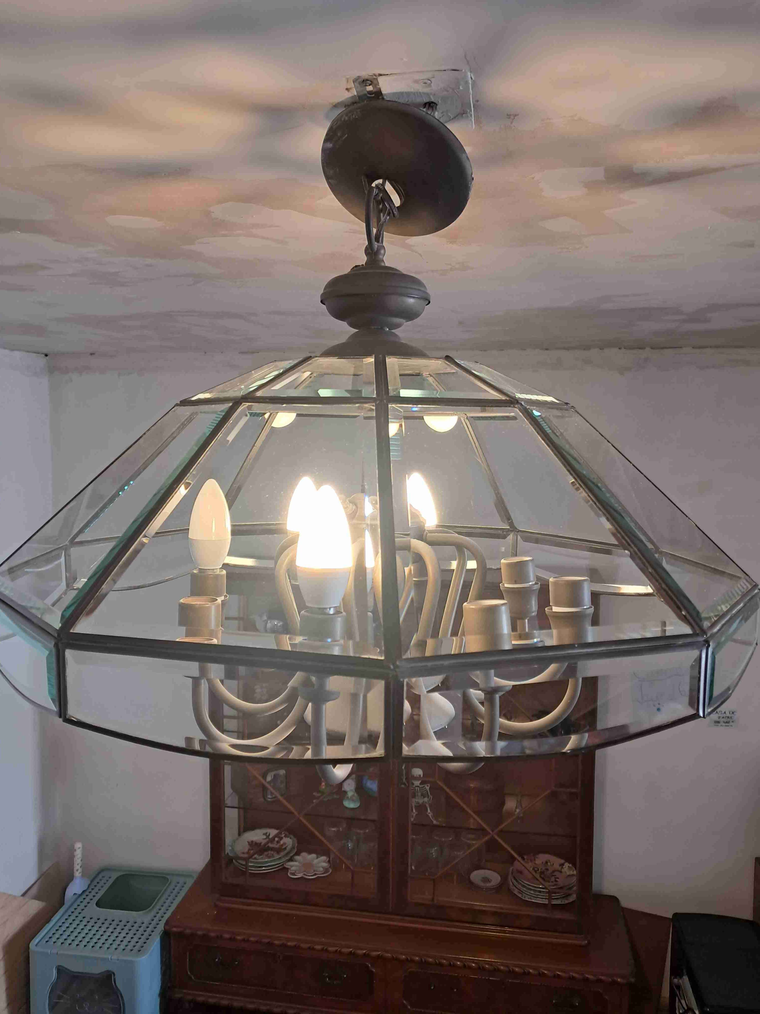 Lámpara colgante de vidrio grande - miniatura 2