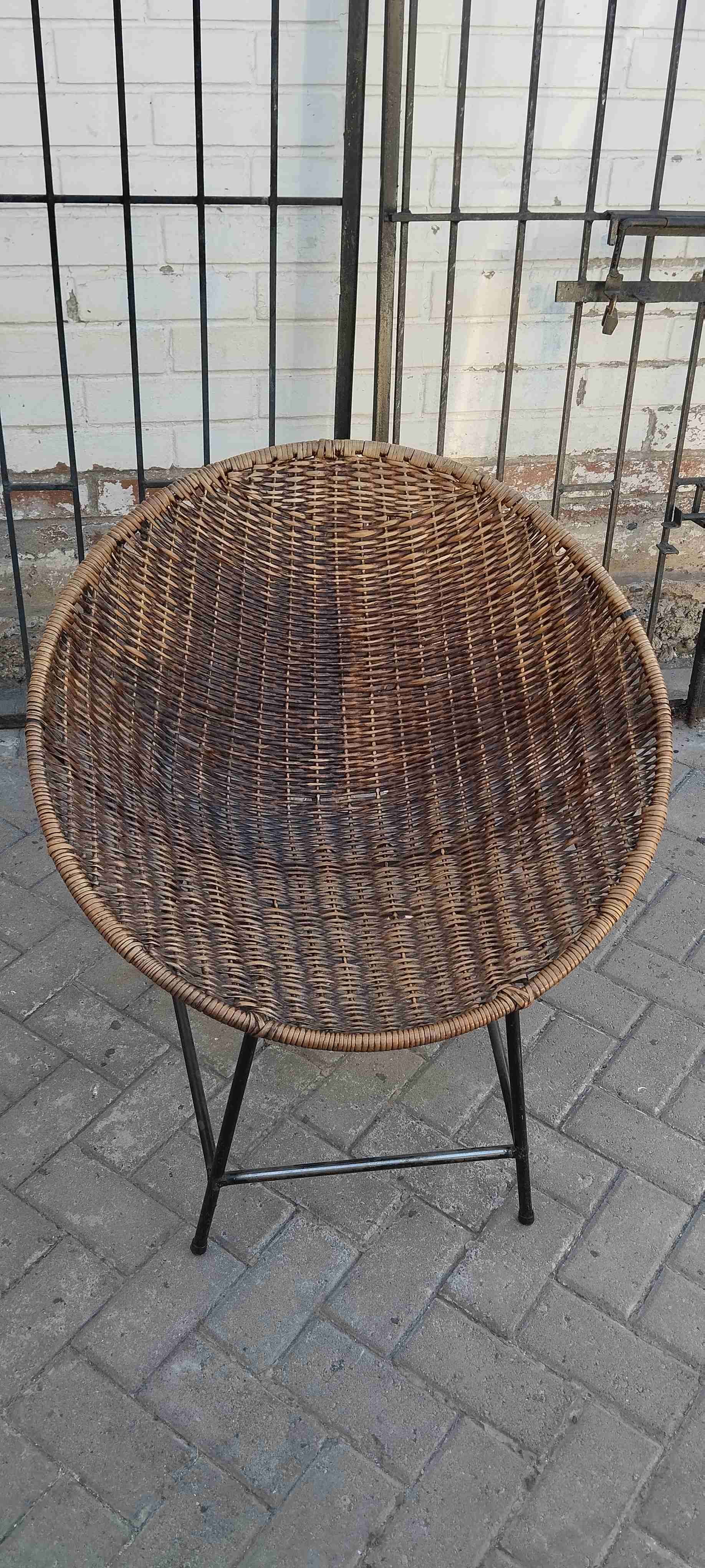 Silla de mimbre redonda - miniatura 4