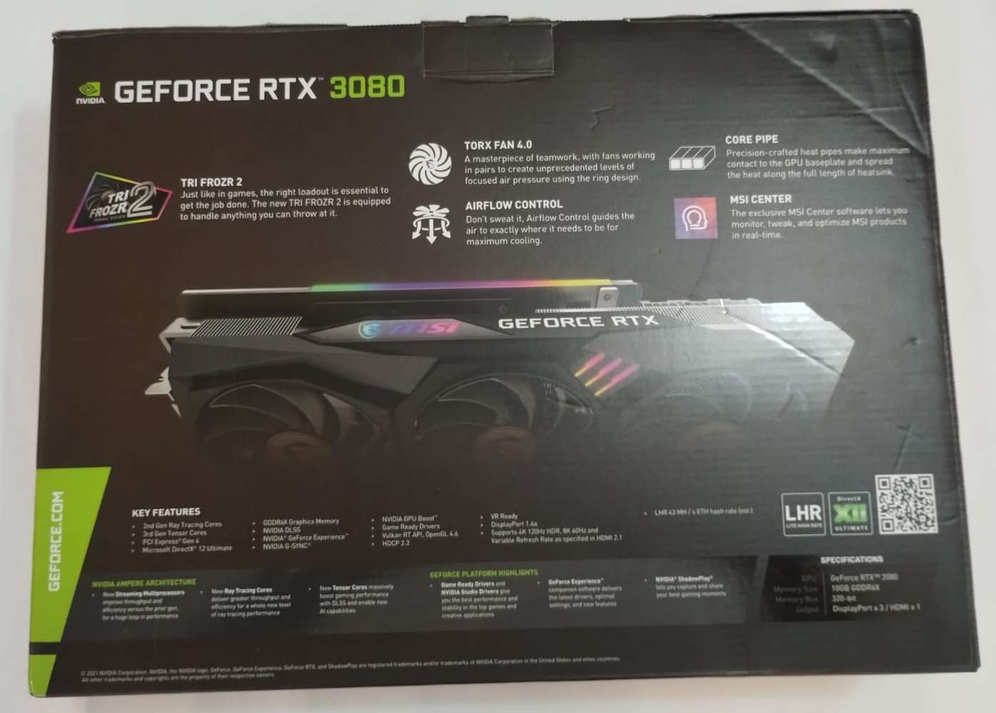 La tarjeta de video MSI Nvidia GeForce RTX 3080 10 - miniatura 2