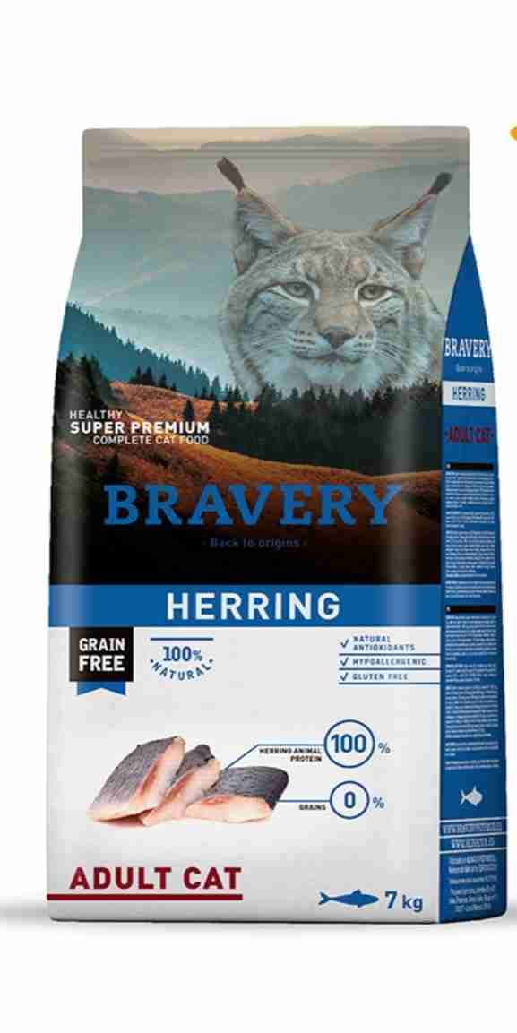 Alimento Bravery Herring 7kg para gatos - 2