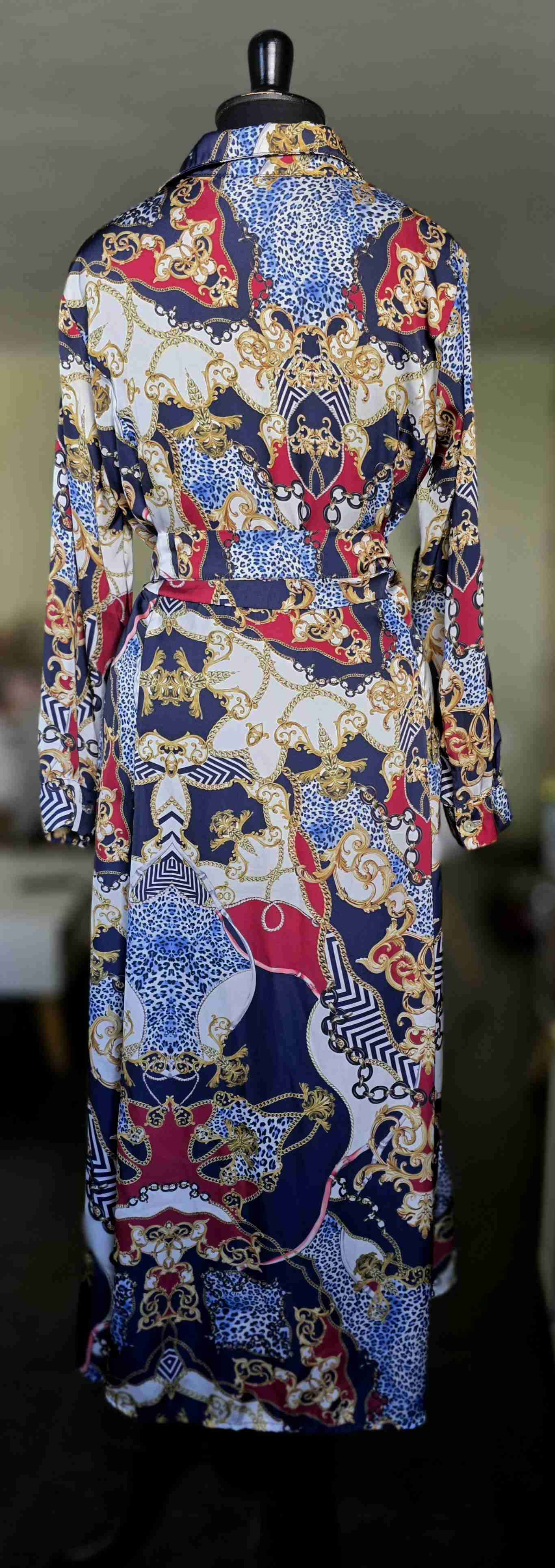 Vestido largo estampado colorido - miniatura 2