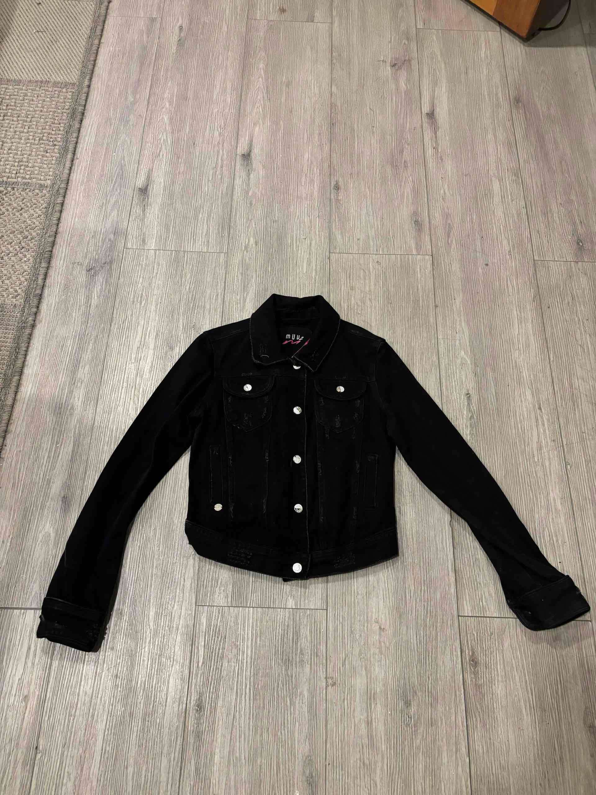 Chaqueta mezclilla negra Talla 16 - miniatura 3