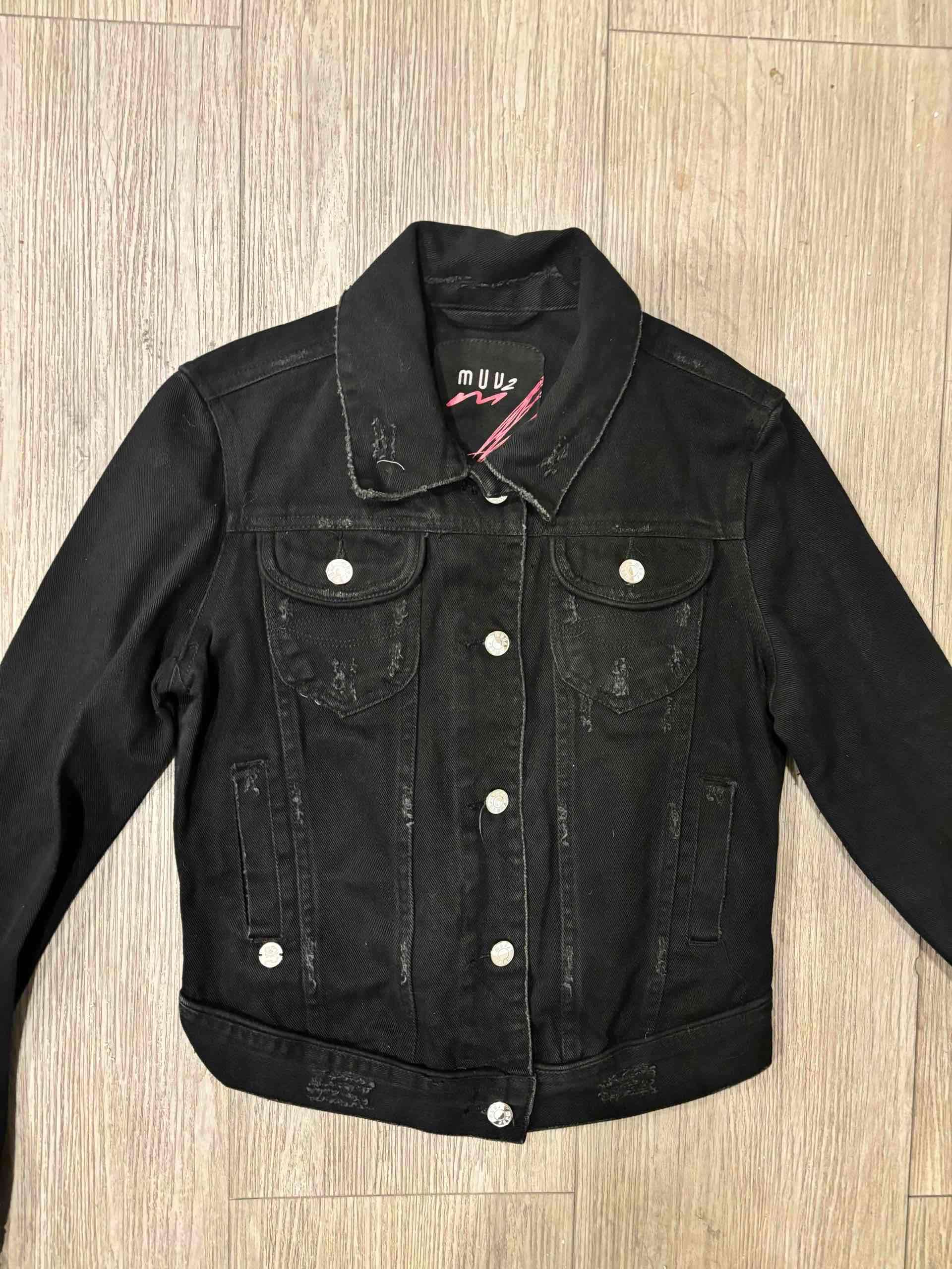 Chaqueta mezclilla negra Talla 16 - miniatura 4