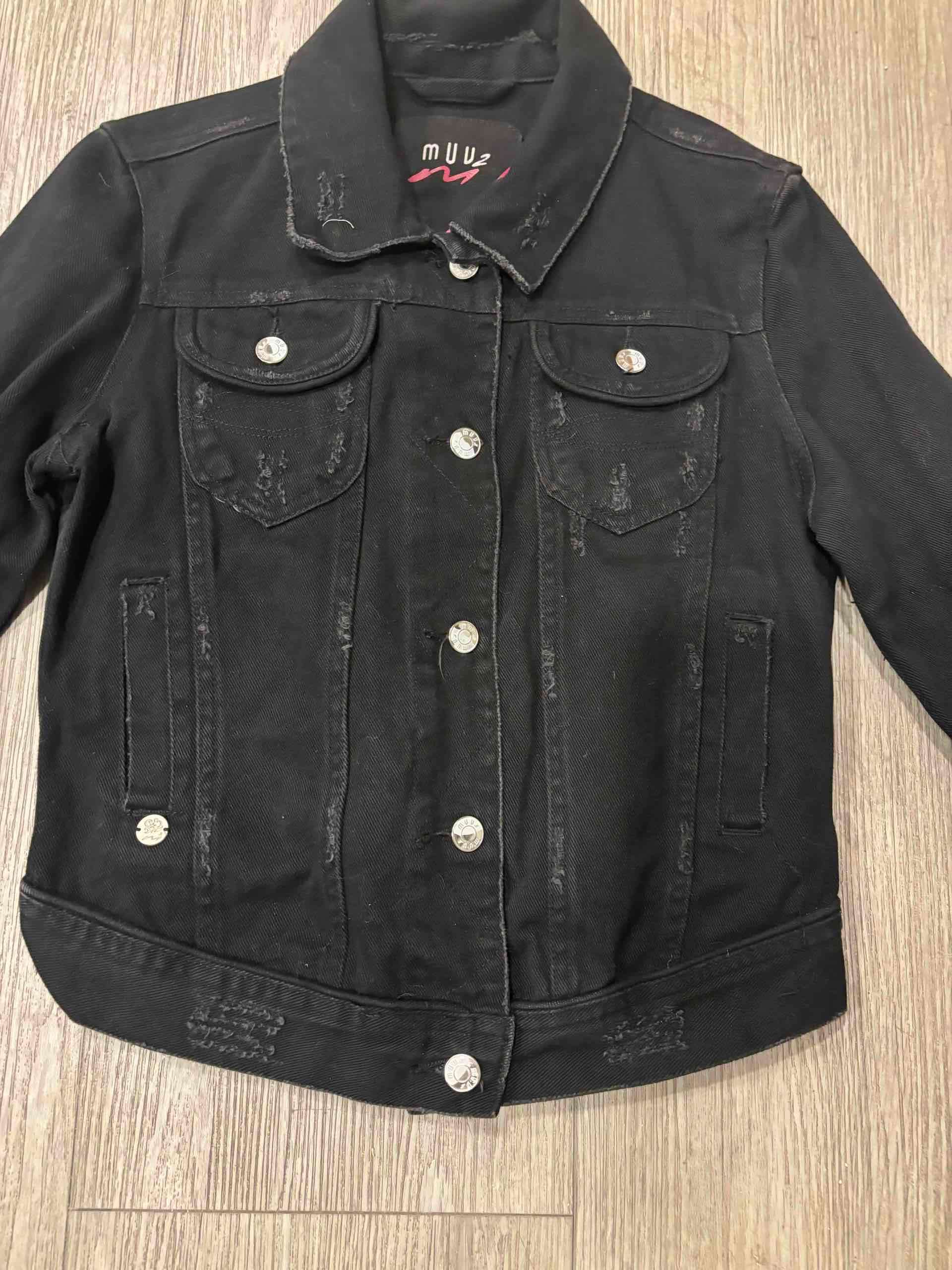 Chaqueta mezclilla negra Talla 16 - miniatura 5