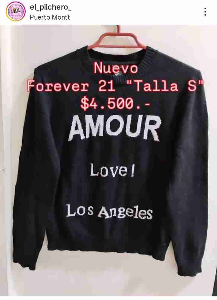 Sweater negro Forever 21 Amour