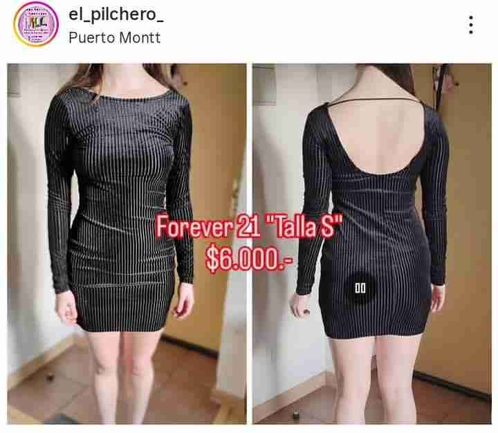 Vestido negro Forever 21