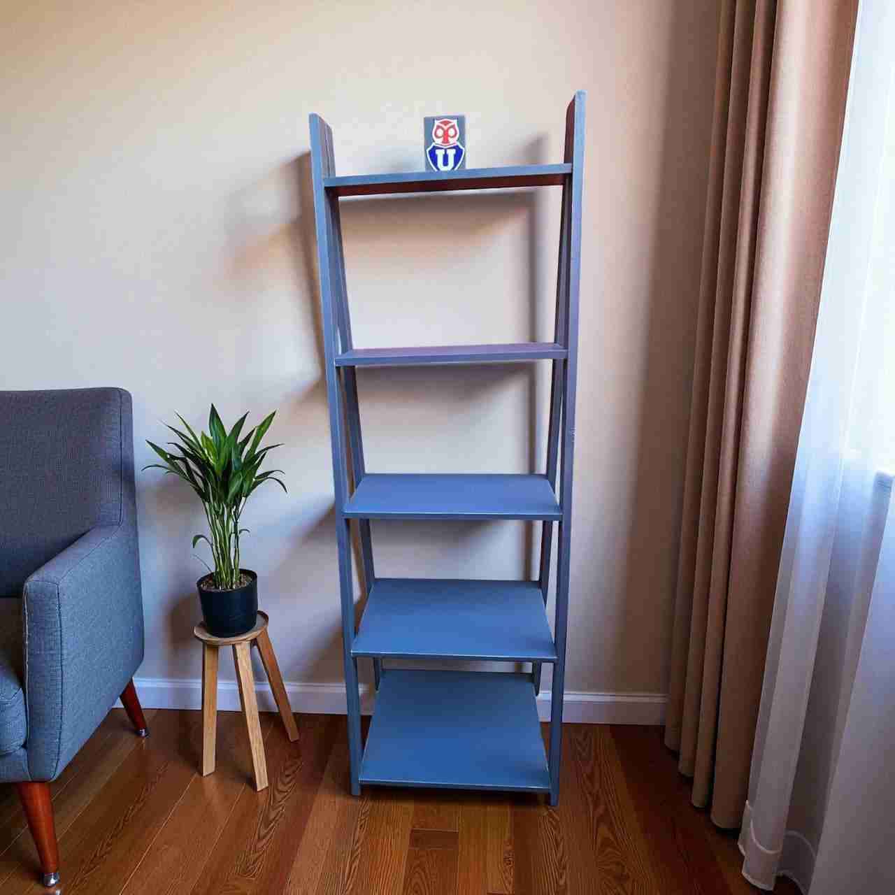 Estante de madera azul 5 niveles - 1