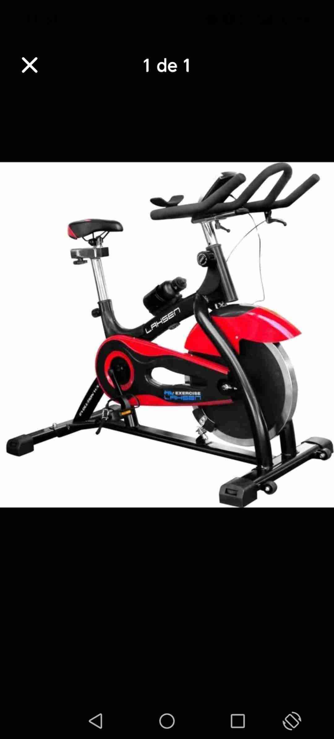 Bicicleta estática Lahsen roja