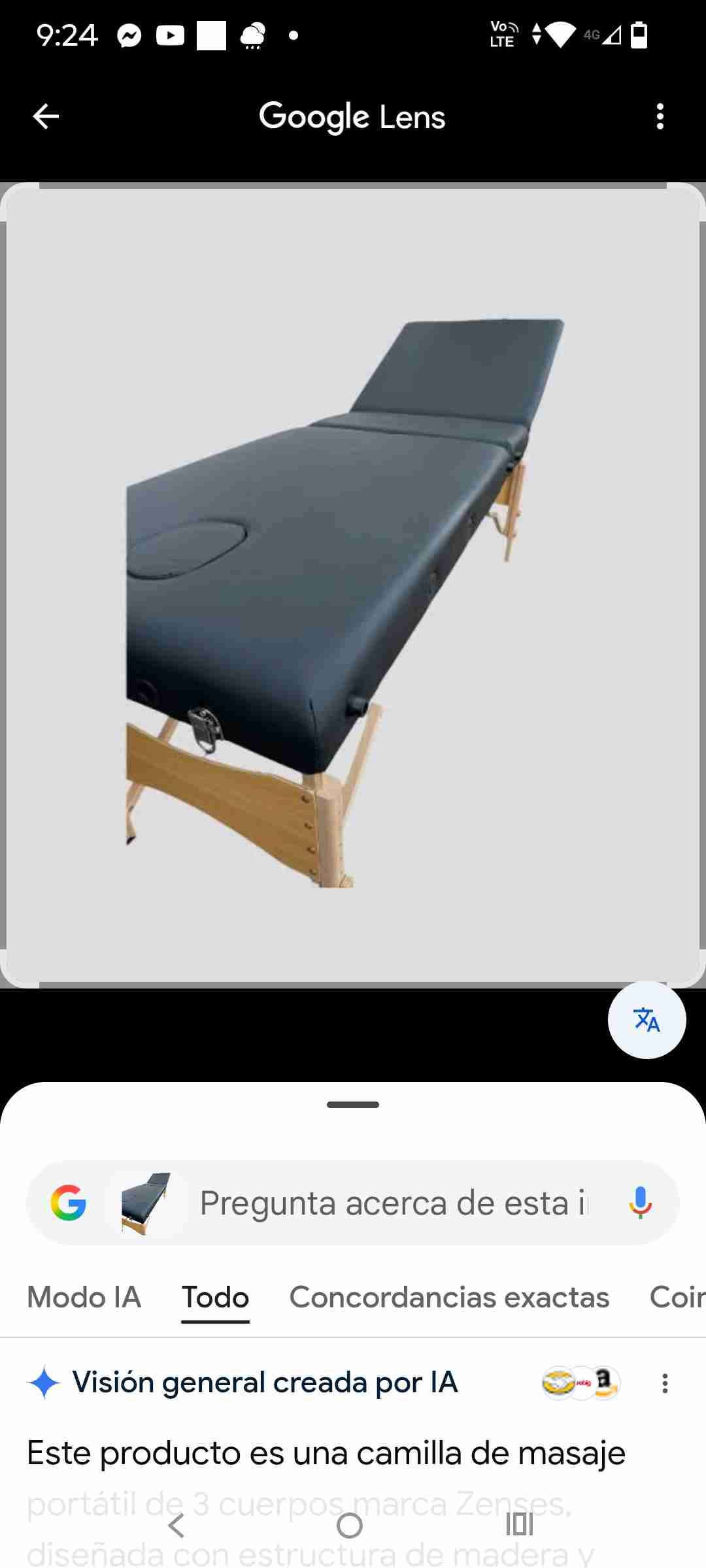 Camilla plegable de masaje azul - 2