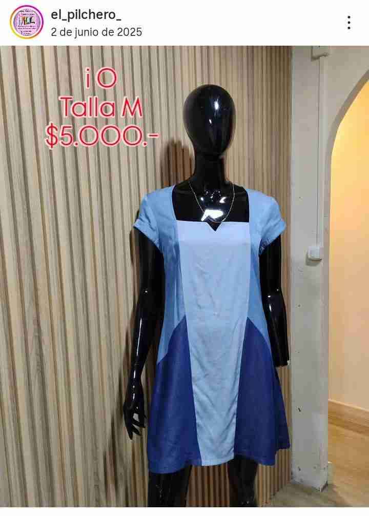 Vestido casual azul claro