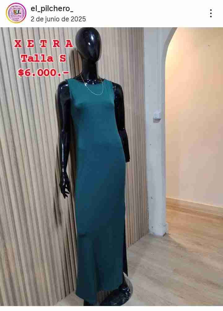 Vestido largo verde XETRA