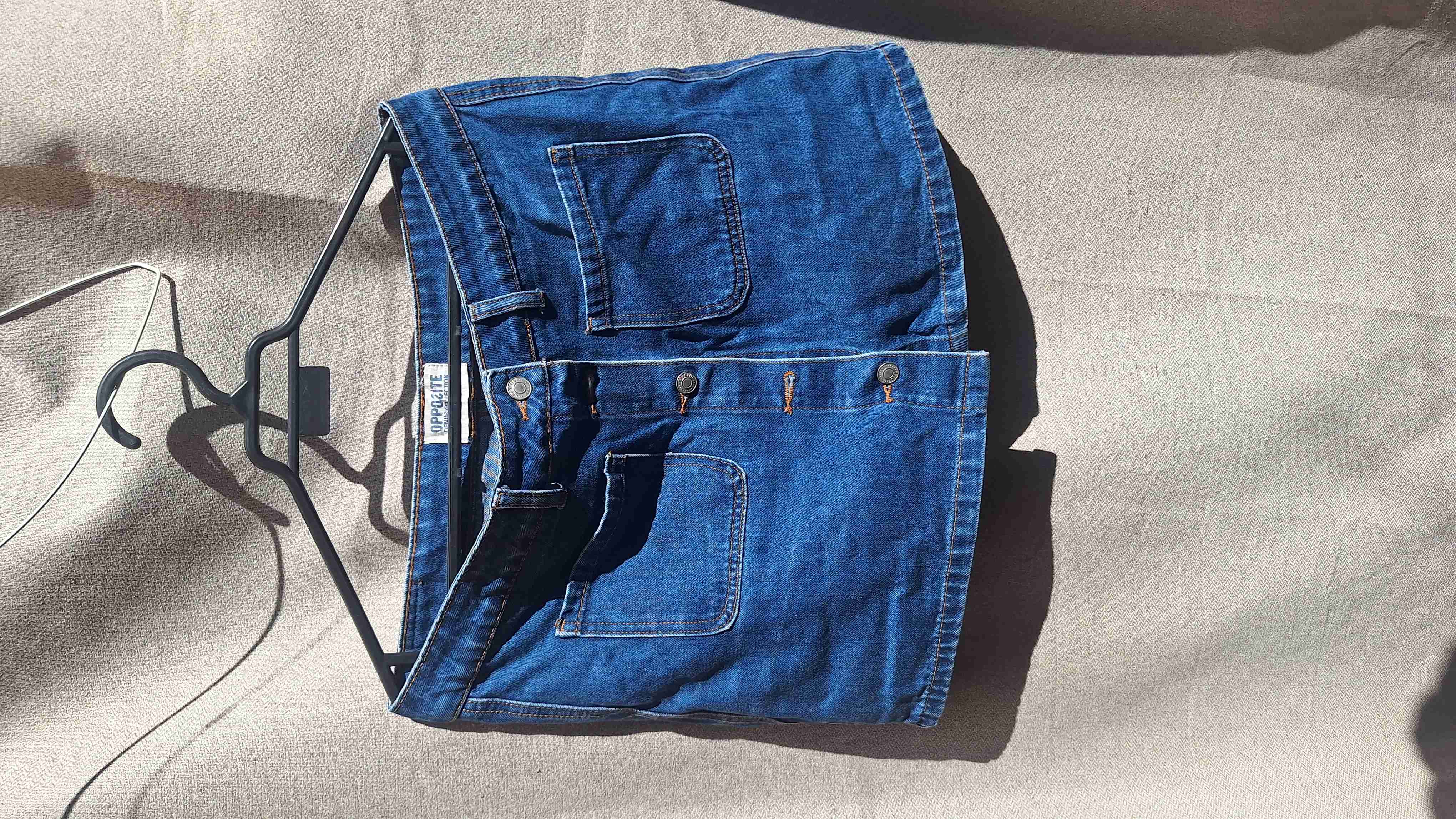 Falda denim con bolsillos talla xl