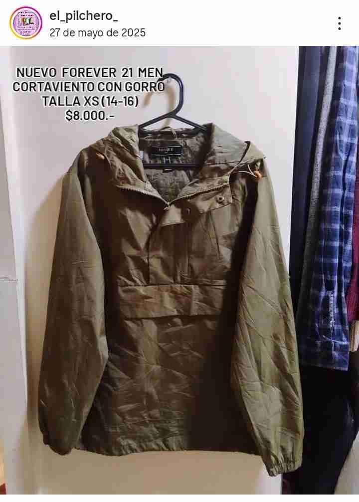Cortaviento verde Forever 21 hombre