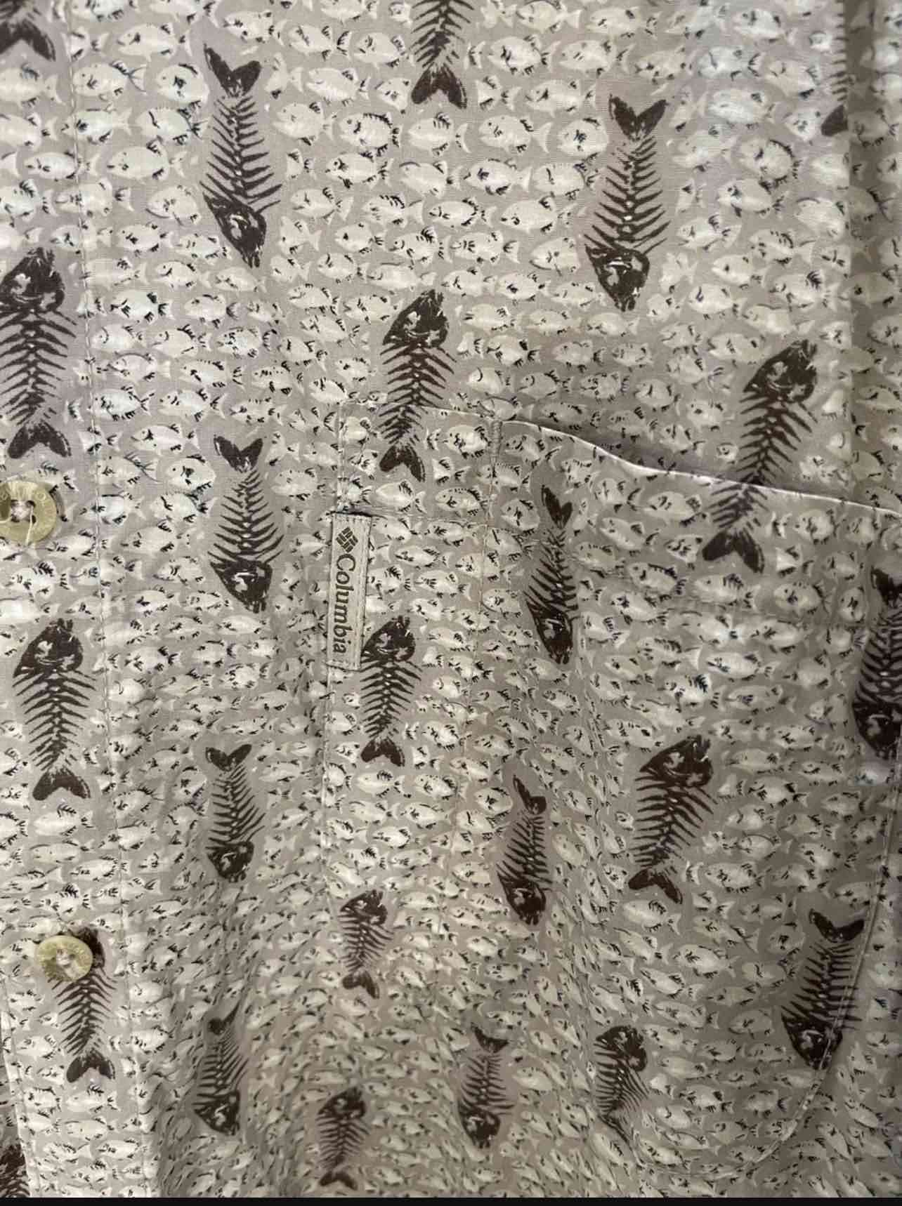 Camisa Columbia XL estampado peces - 2